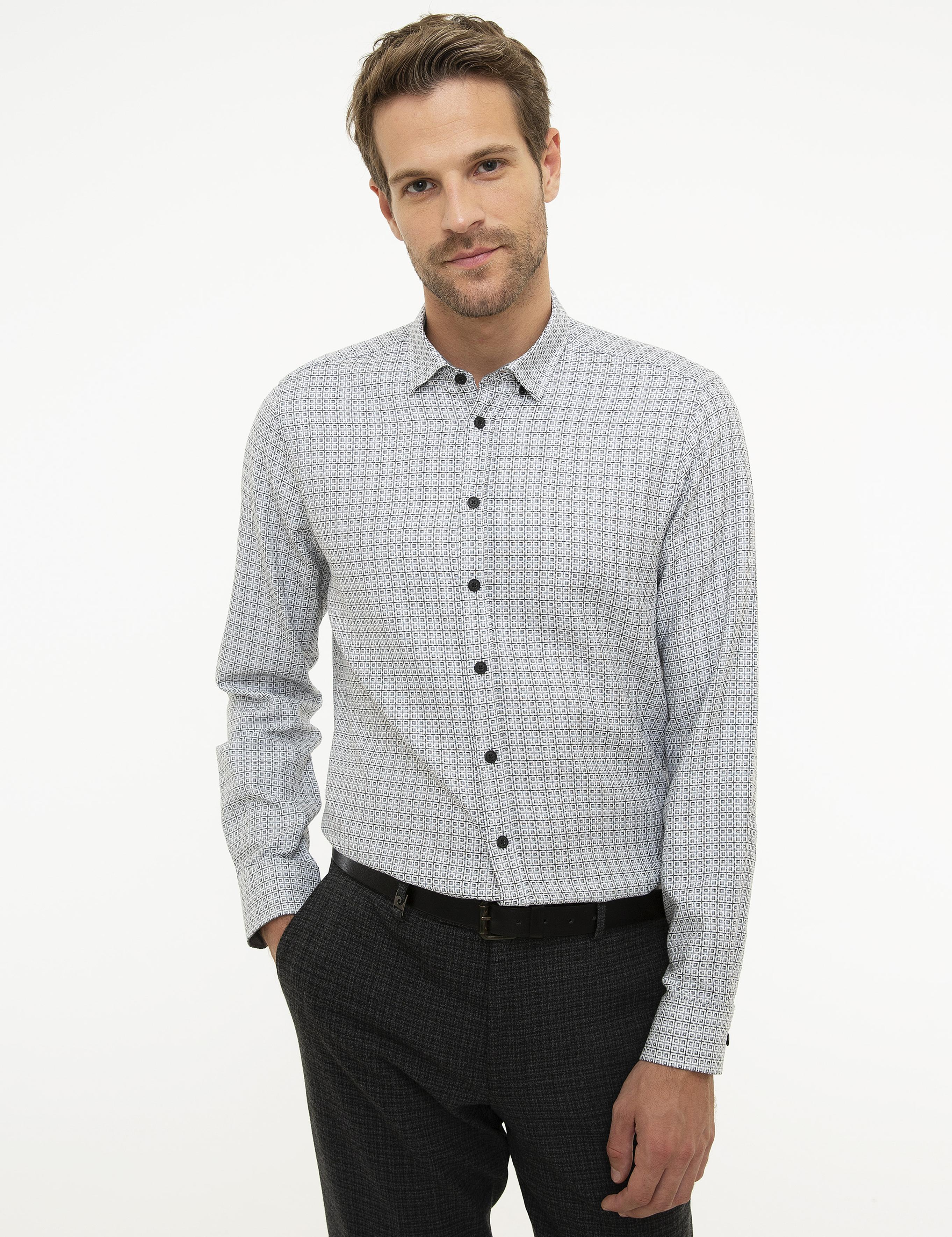 Gri Slim Fit Gömlek