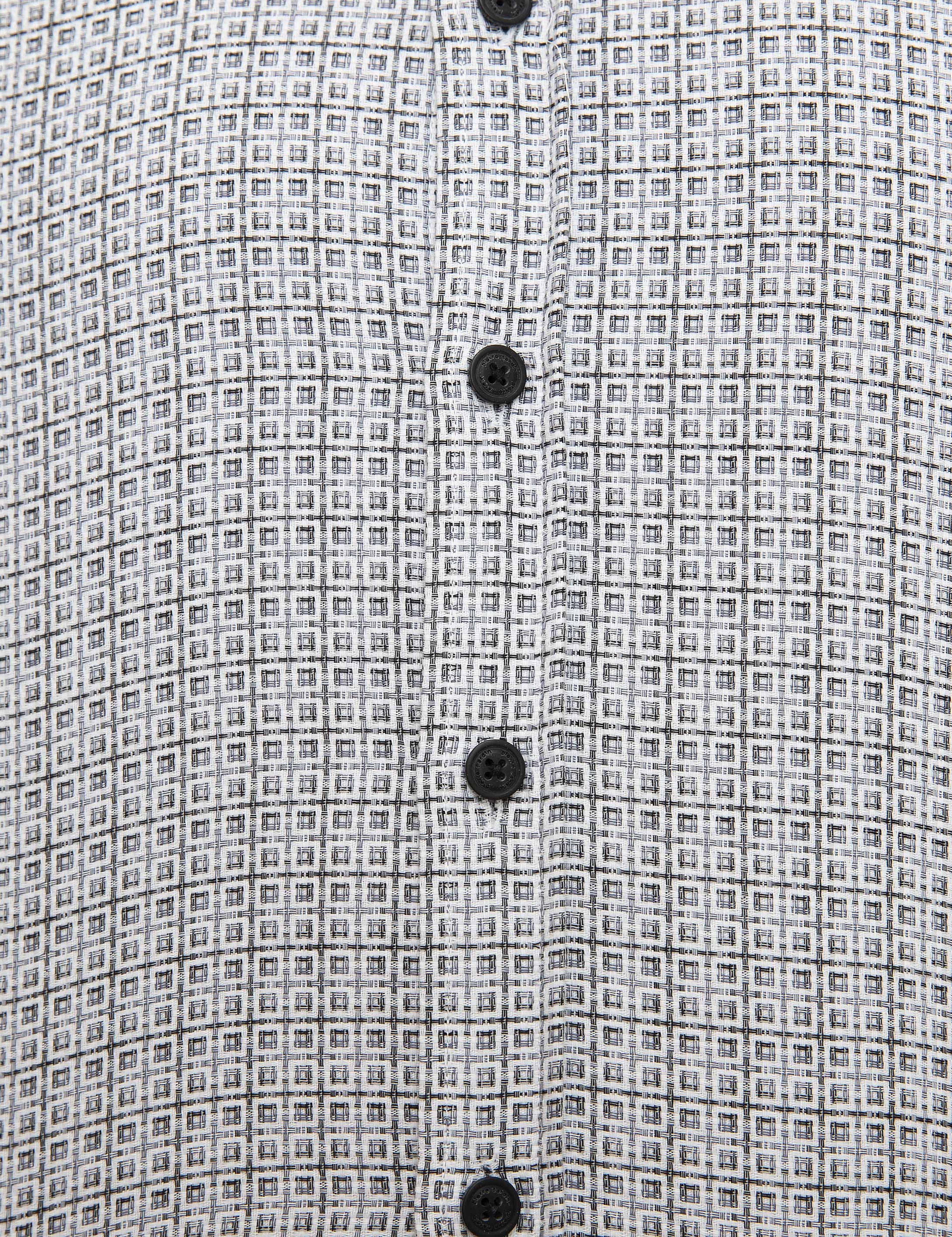 Gri Slim Fit Gömlek - Image 5