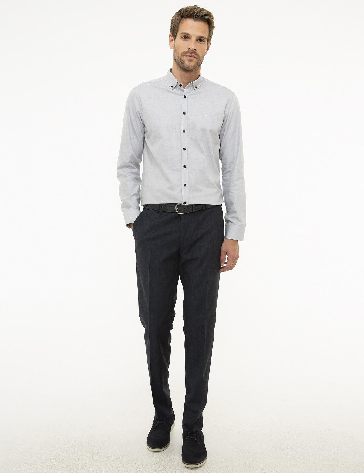 Gri Slim Fit Gömlek - 50209312006