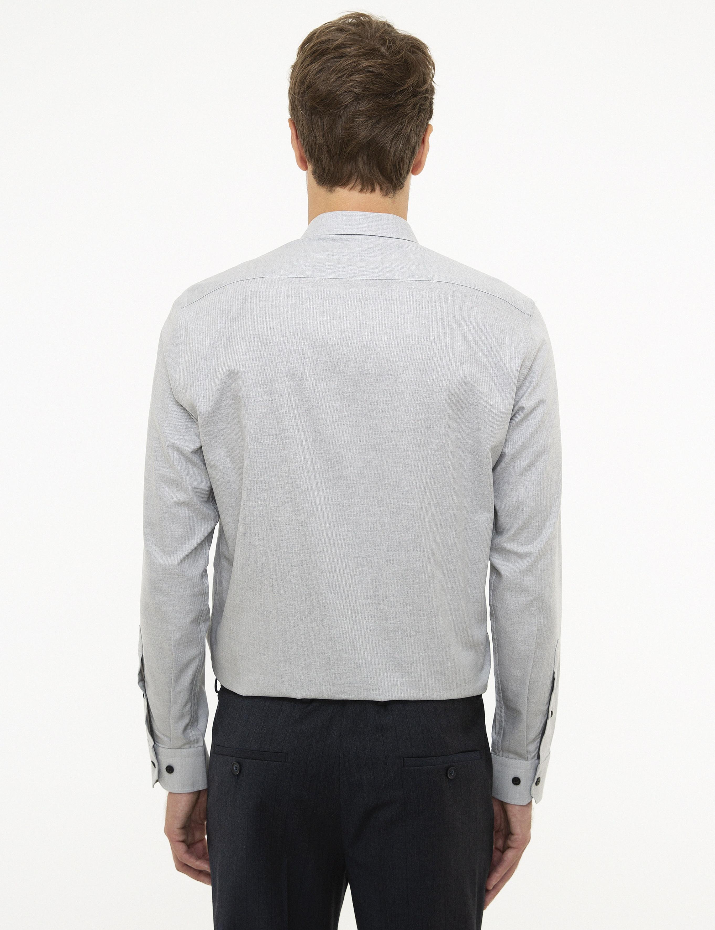 Gri Slim Fit Gömlek
