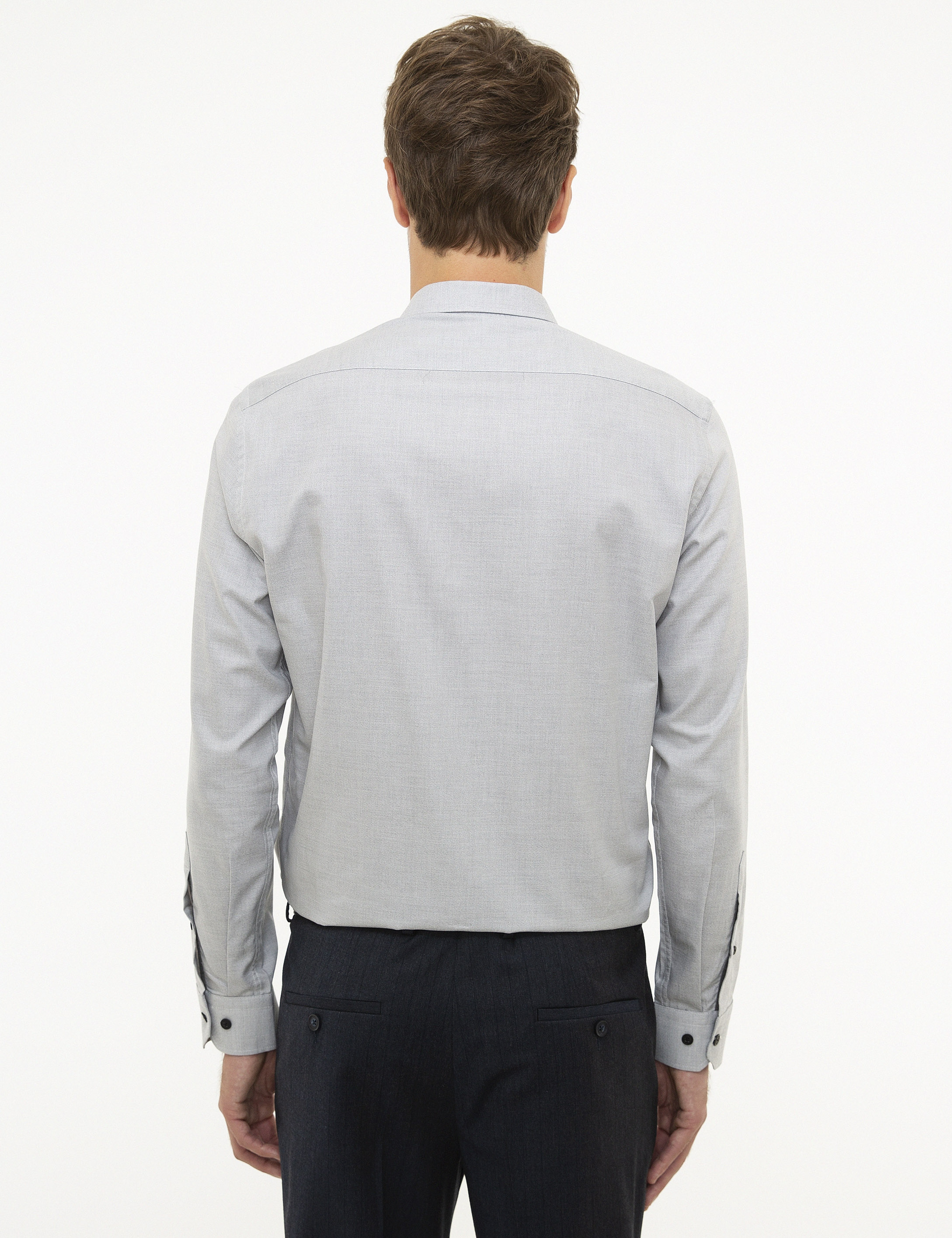 Gri Slim Fit Gömlek