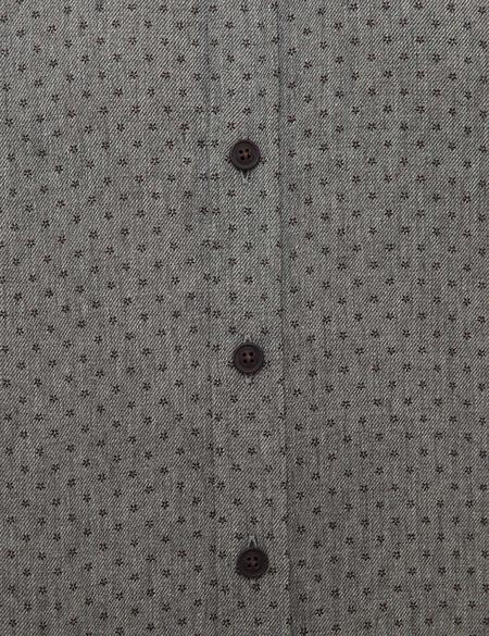 Gri Slim Fit Gömlek - 50209583012