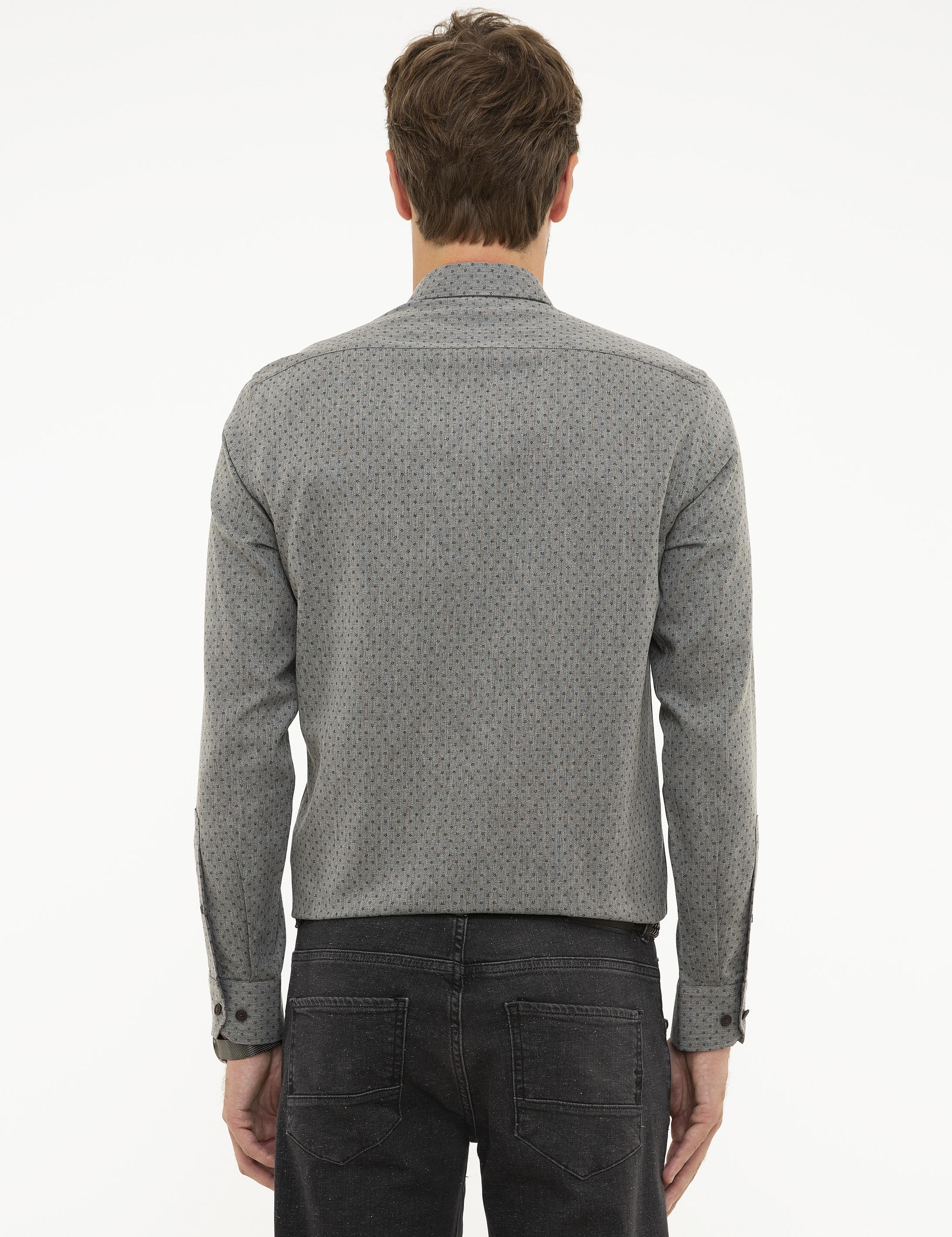 Gri Slim Fit Gömlek