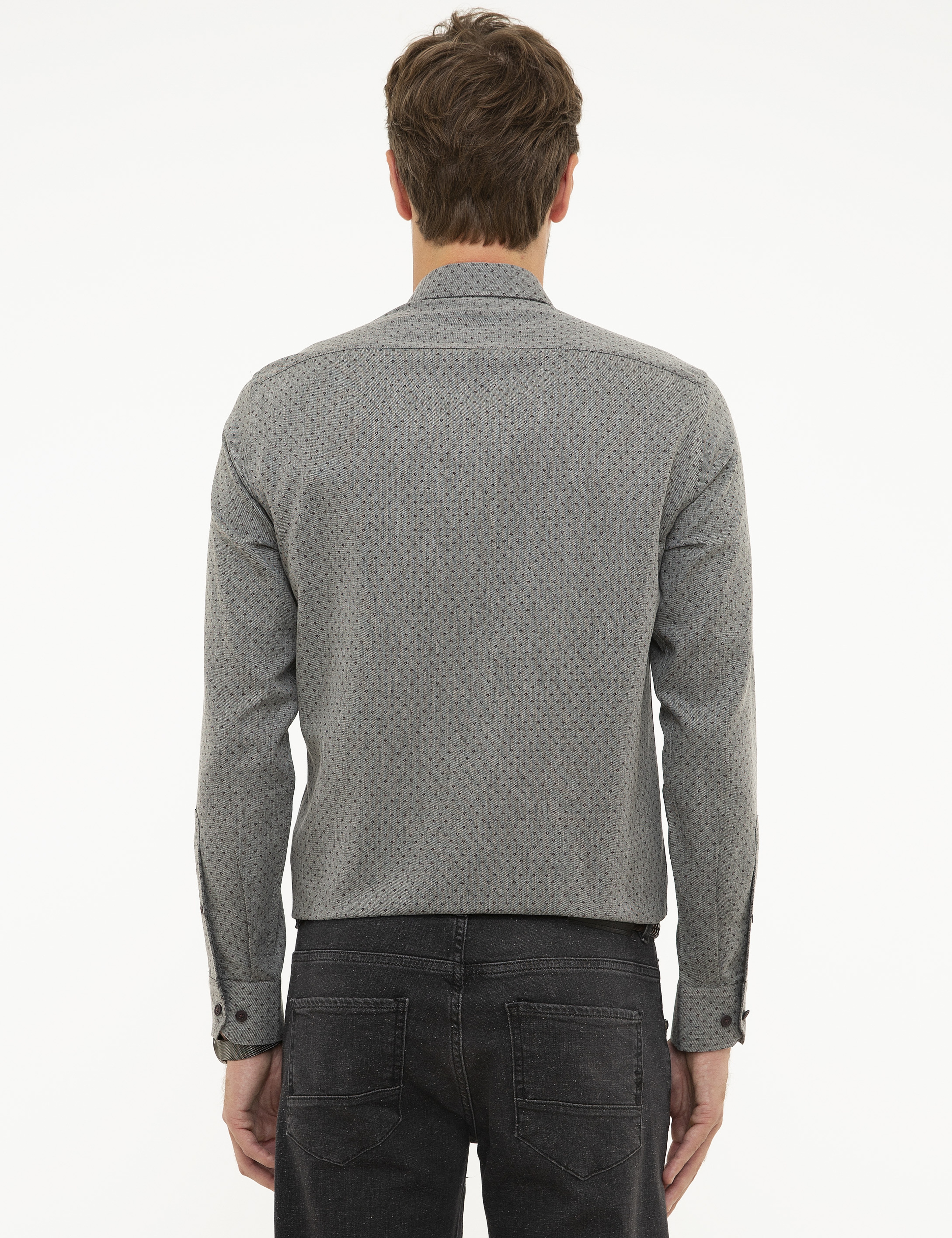 Gri Slim Fit Gömlek