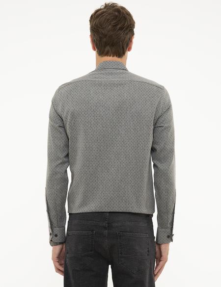Gri Slim Fit Gömlek - 50209583012
