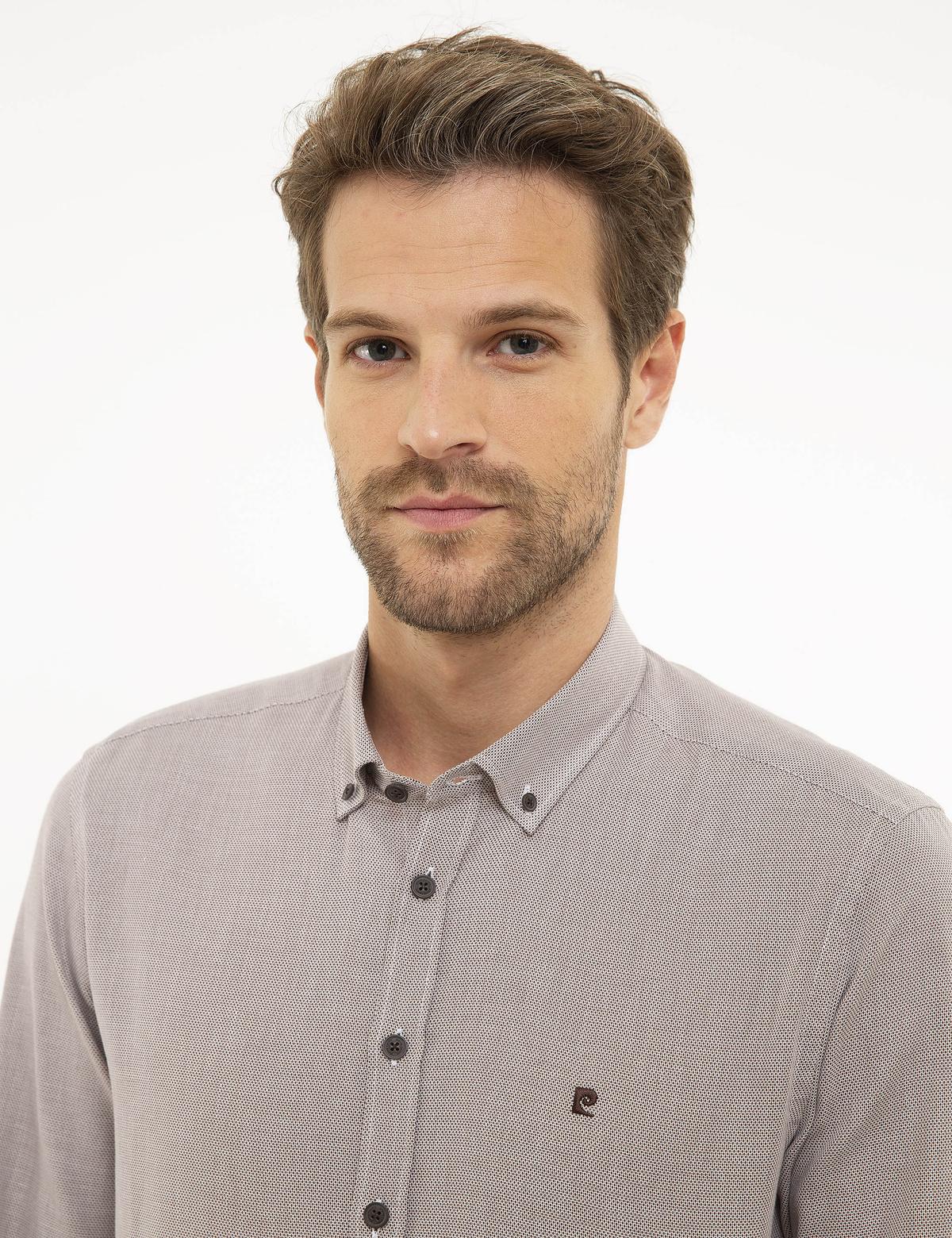 Kahverengi Slim Fit Gömlek - 50209595012