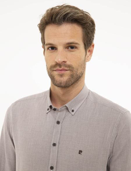 Kahverengi Slim Fit Gömlek - 50209595012