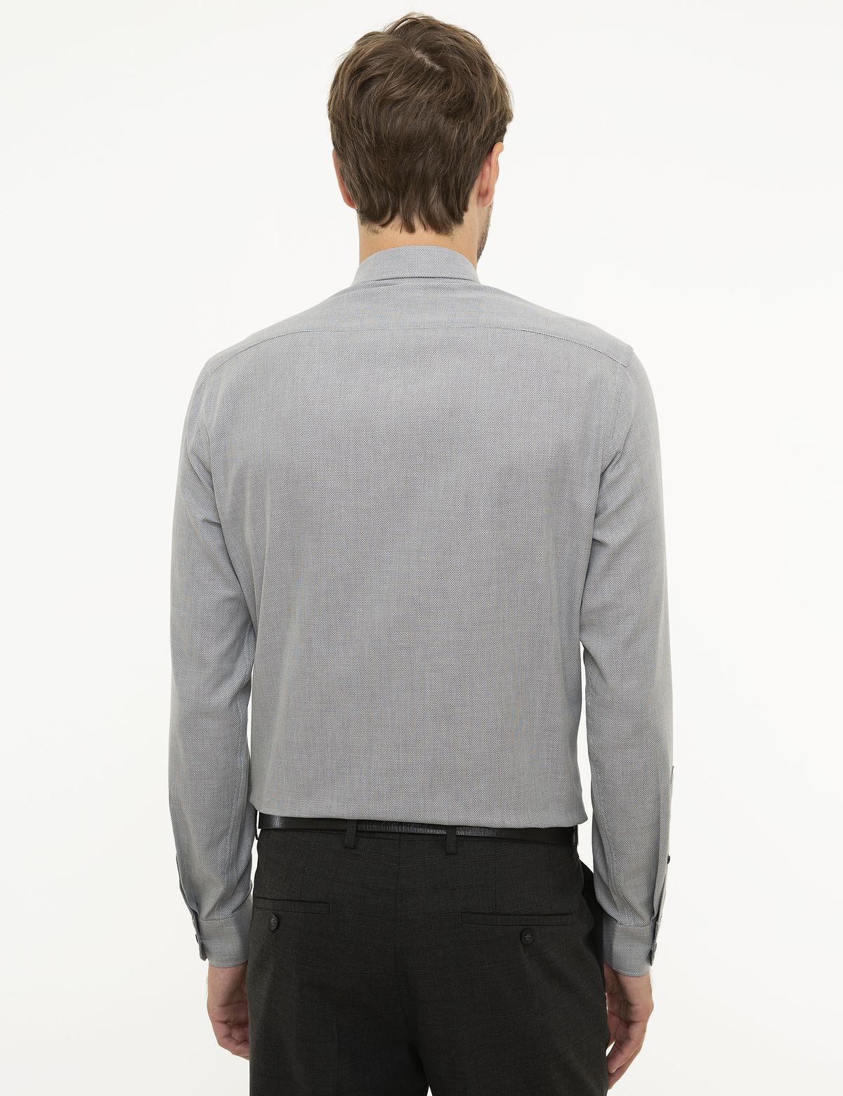 Gri Slim Fit Uzun Kollu Gömlek - 50209595003