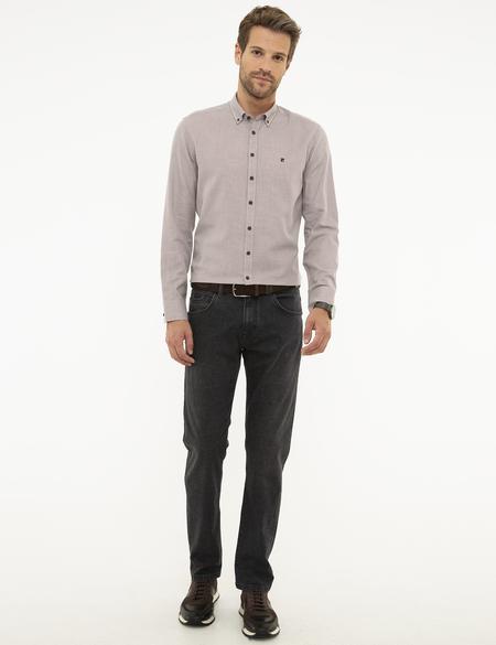 Kahverengi Slim Fit Gömlek - 50209595012