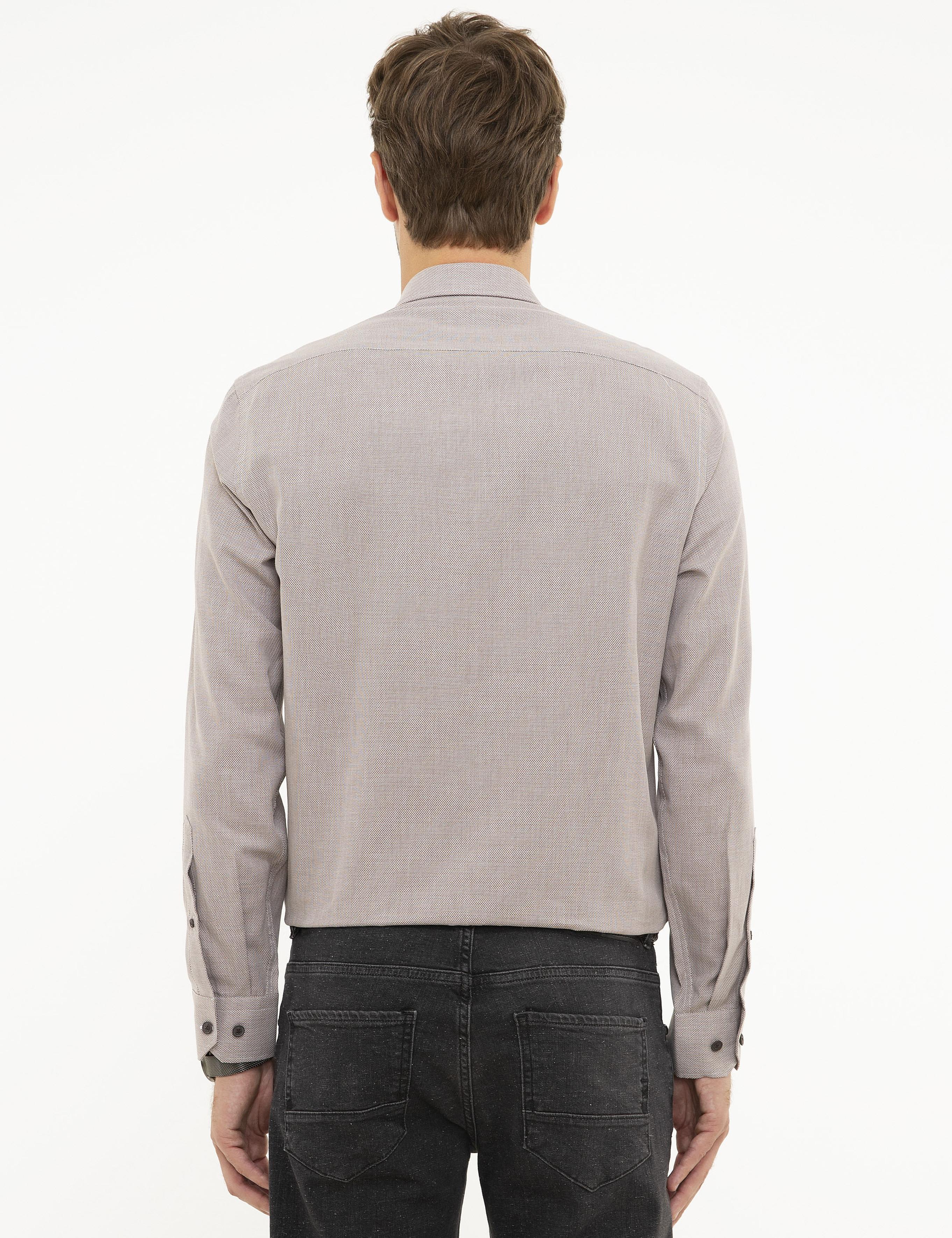 Kahverengi Slim Fit Gömlek