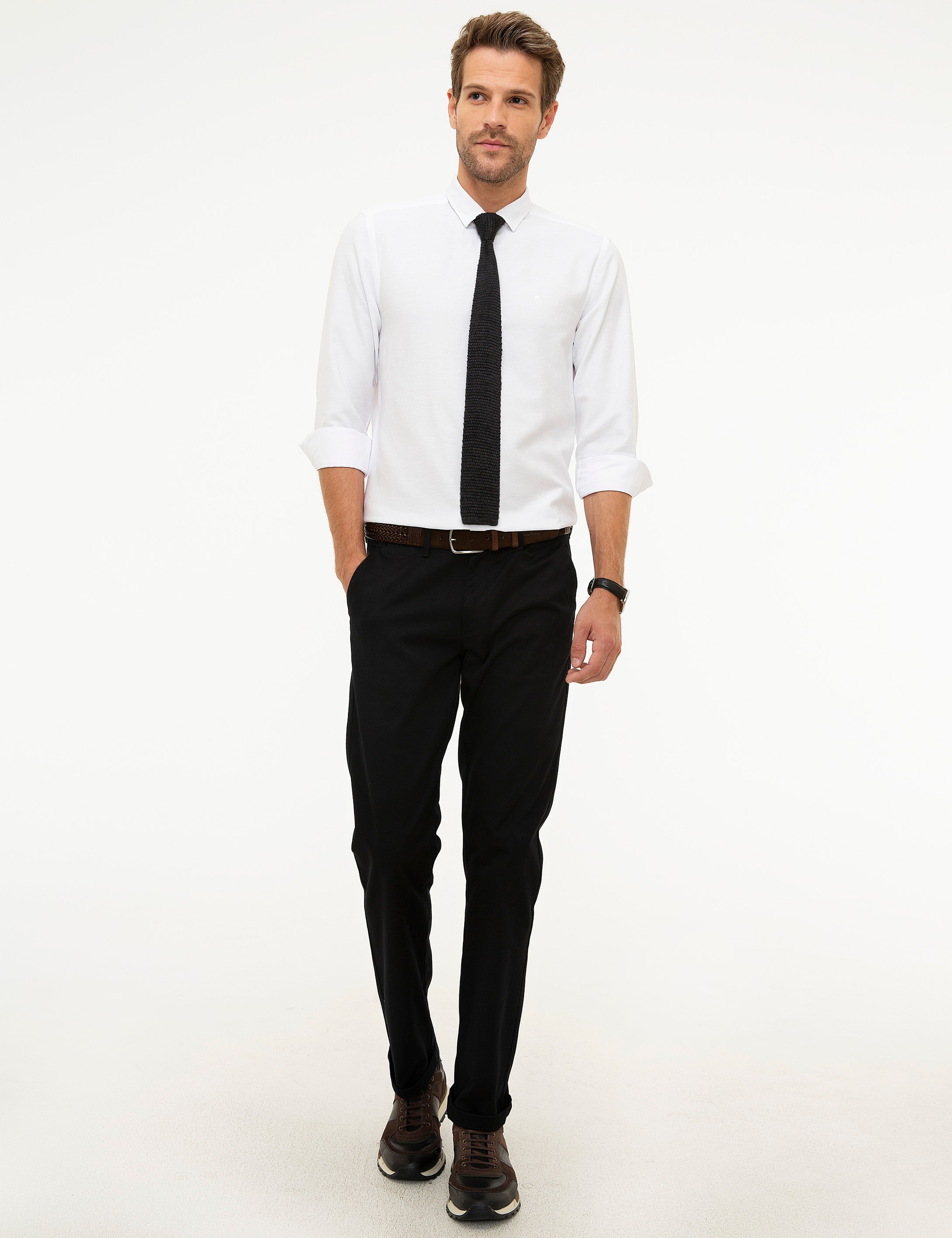 Beyaz Slim Fit Gömlek - Image 4
