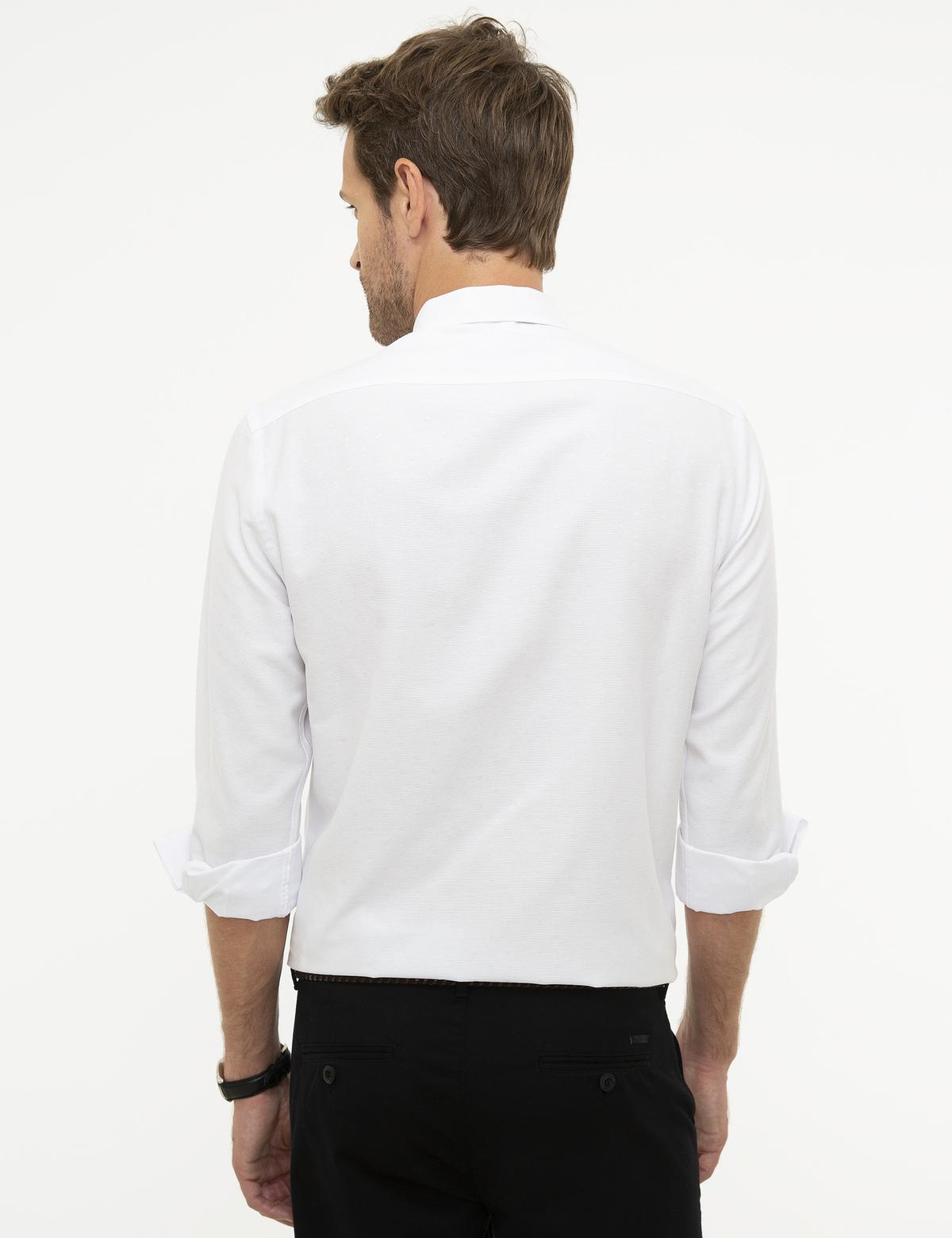 Beyaz Slim Fit Uzun Kollu Gömlek - 50209660007