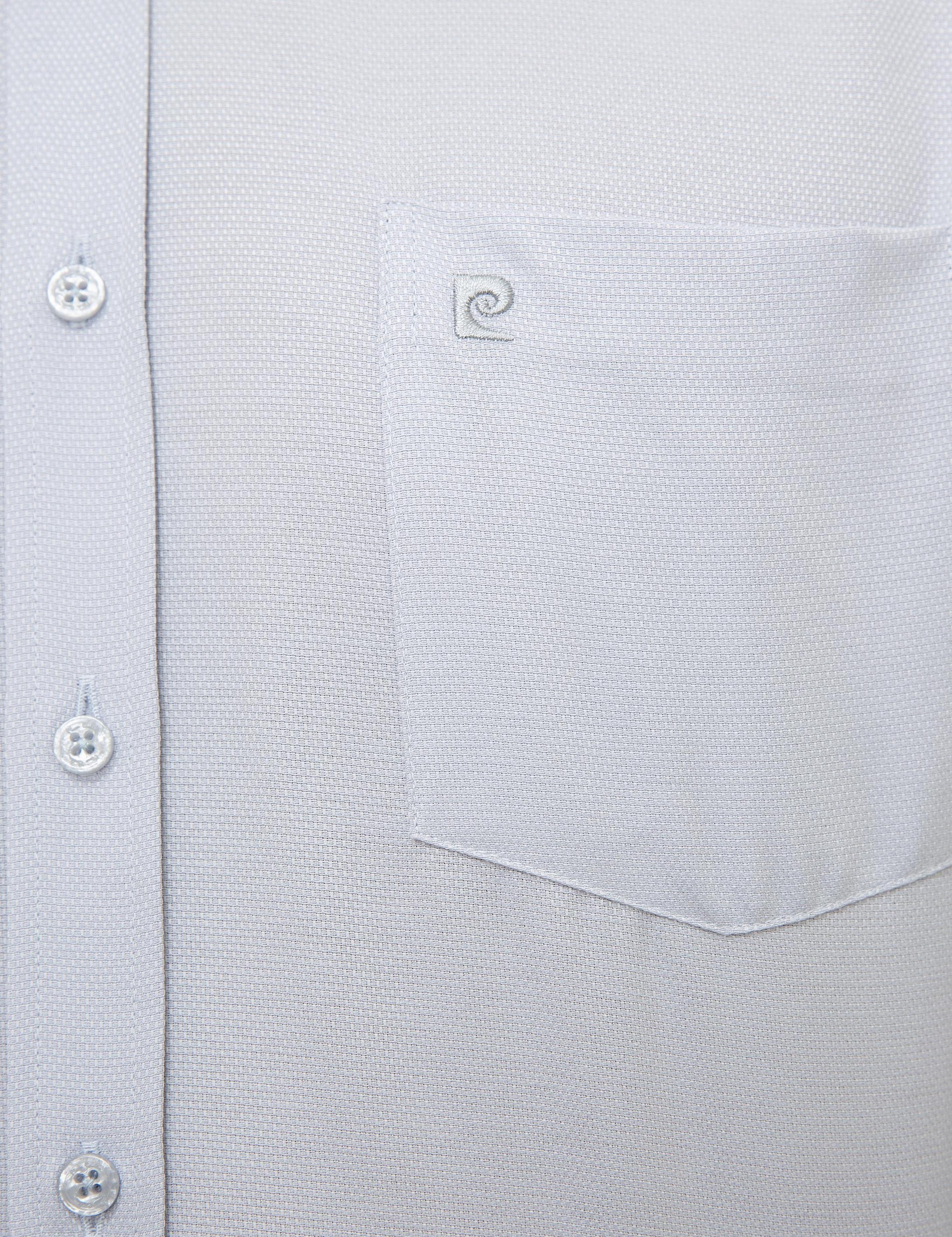 Gri Regular Fit Armürlü Gömlek