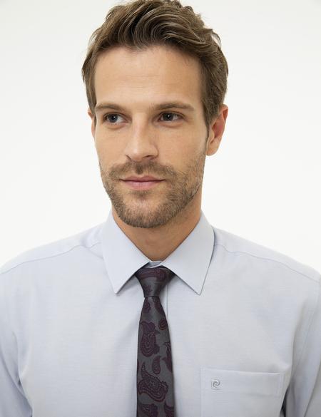 Gri Regular Fit Armürlü Gömlek - 50209663019