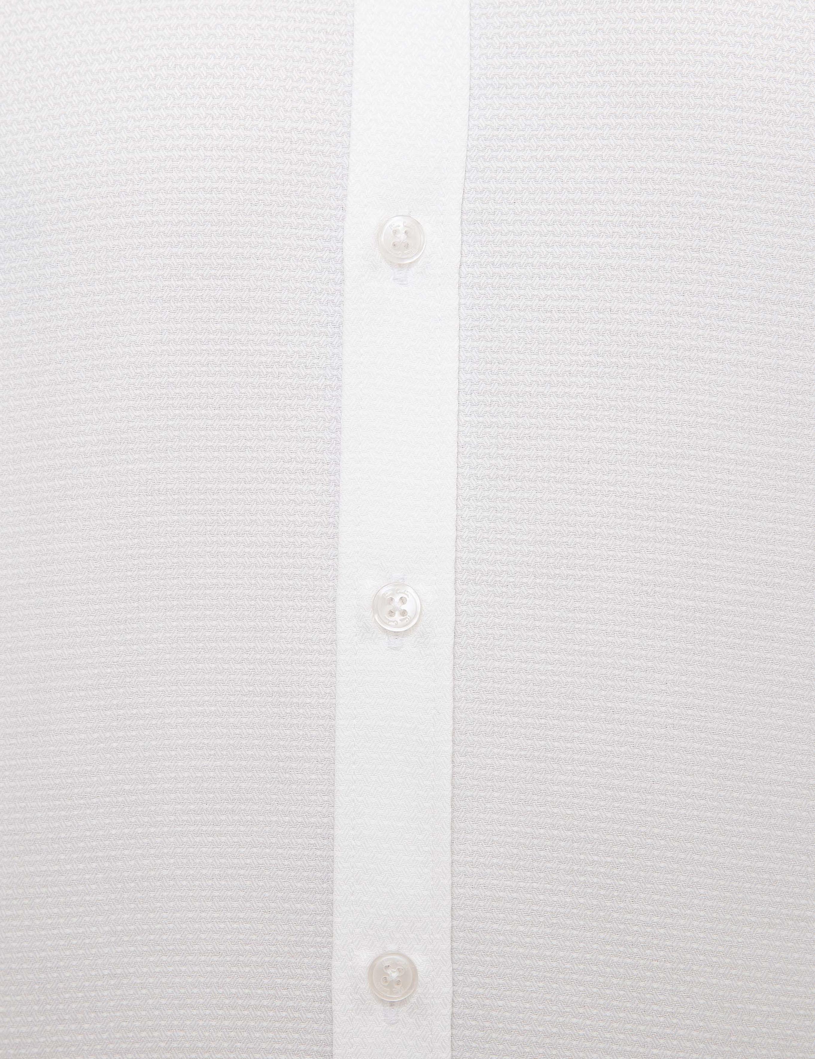 Beyaz Slim Fit Armürlü Gömlek