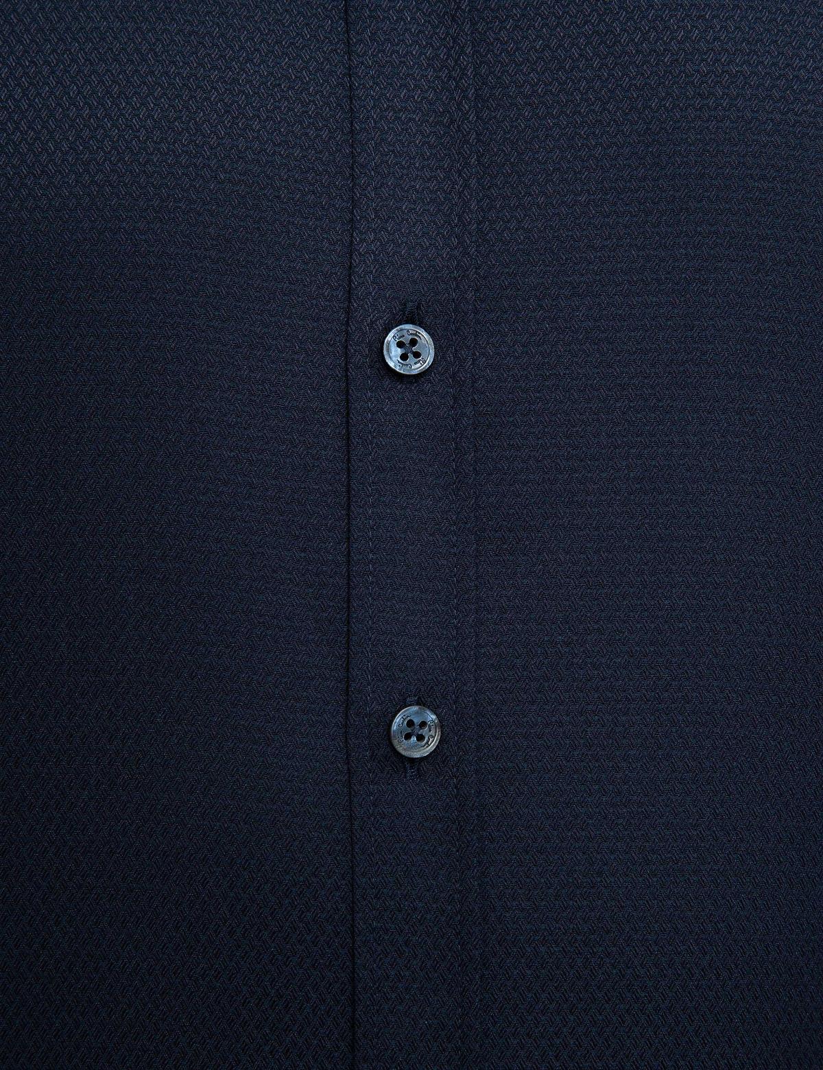 Lacivert Slim Fit Armürlü Gömlek - 50209666014