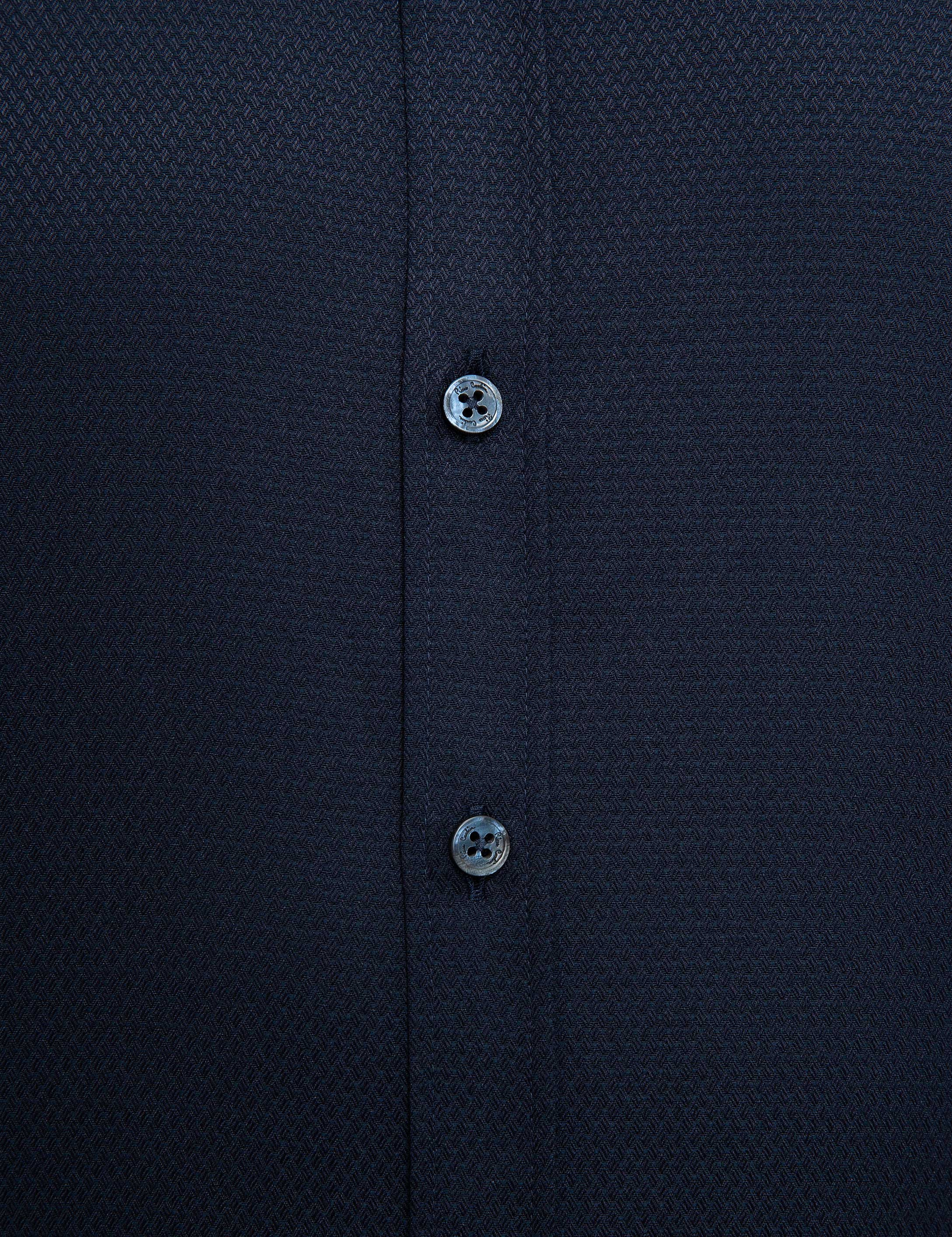 Lacivert Slim Fit Uzun Kollu Gömlek - Image 6