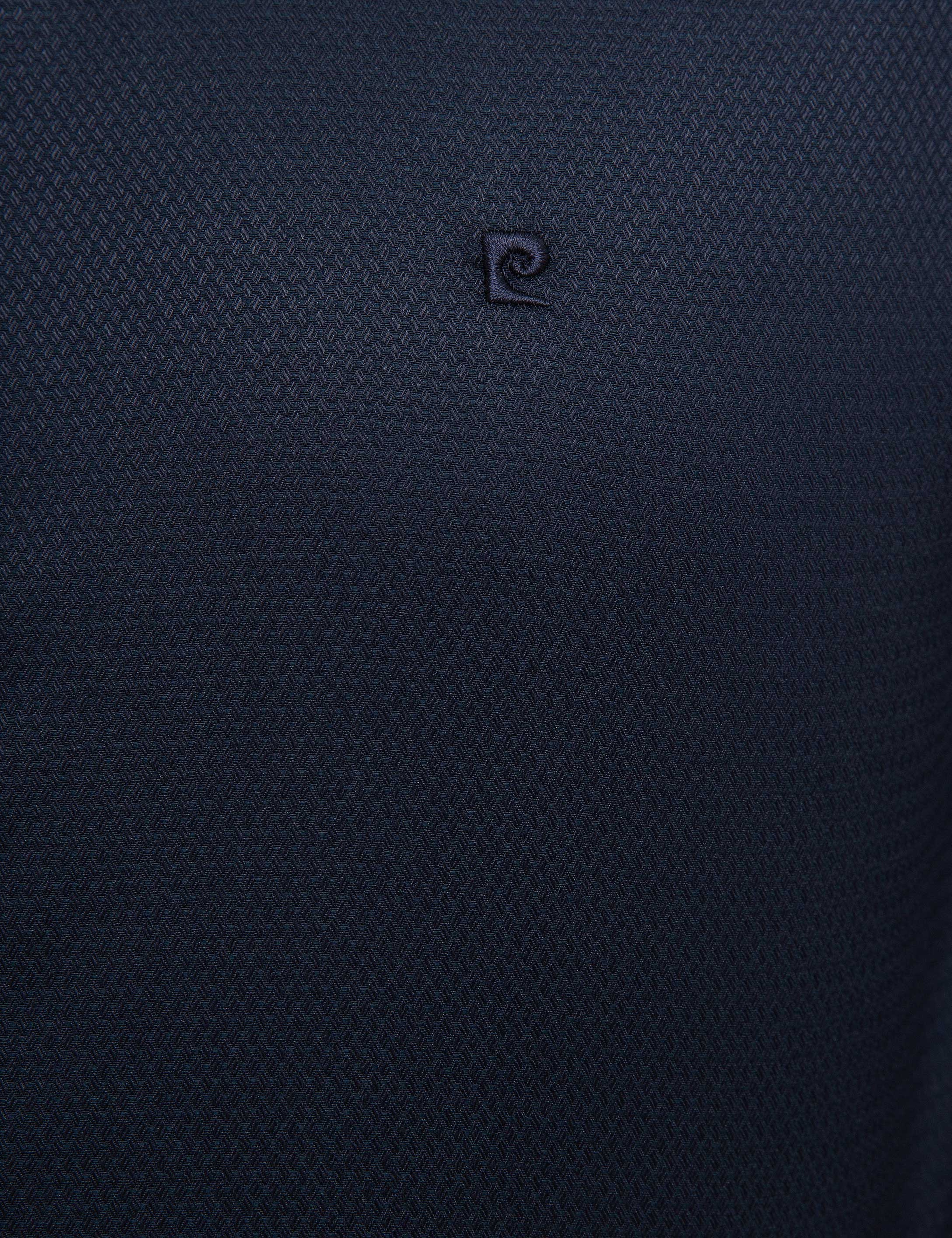 Lacivert Slim Fit Uzun Kollu Gömlek
