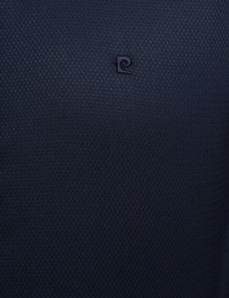 Lacivert Slim Fit Armürlü Gömlek - 50209666014