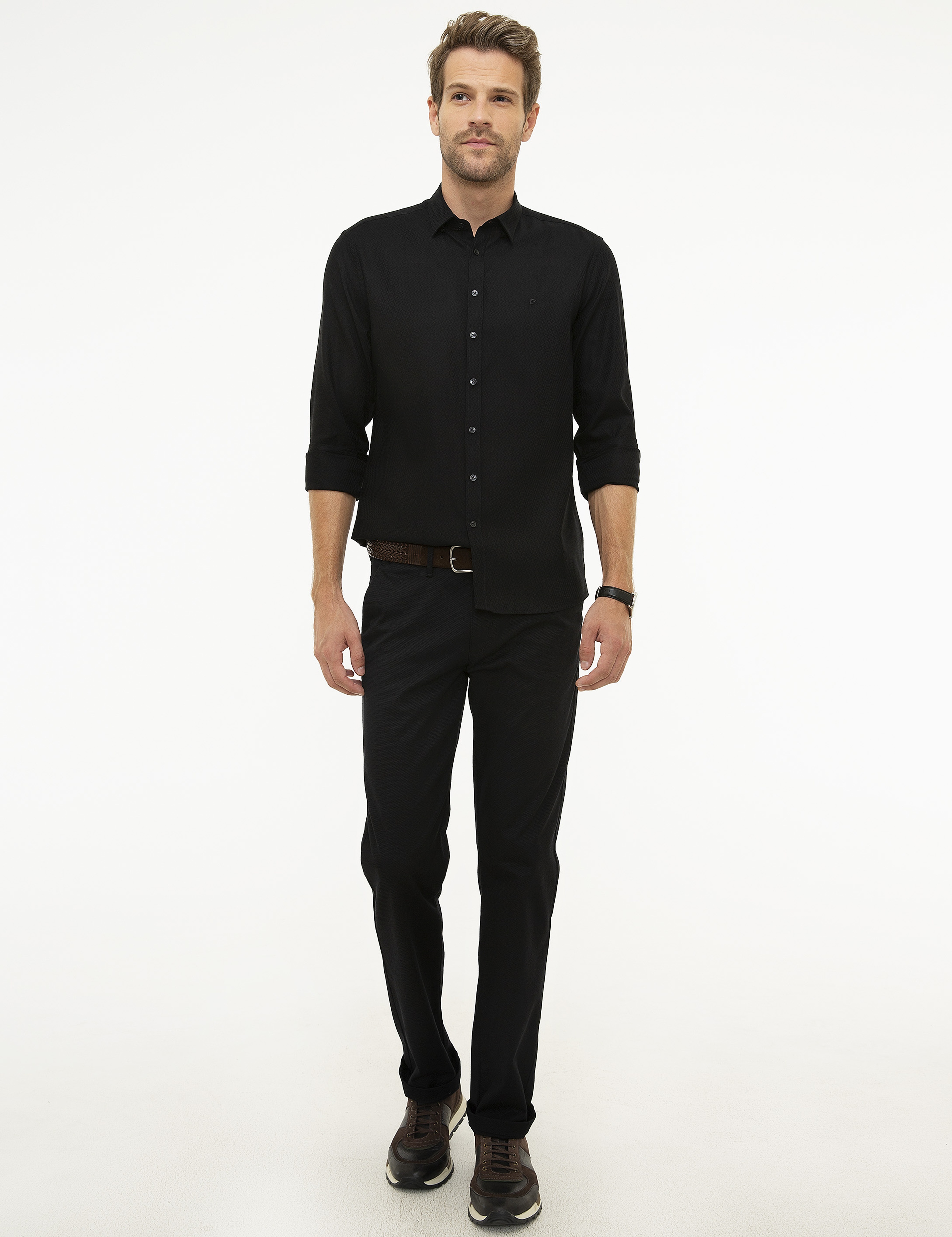 Siyah Slim Fit Gömlek - Image 4