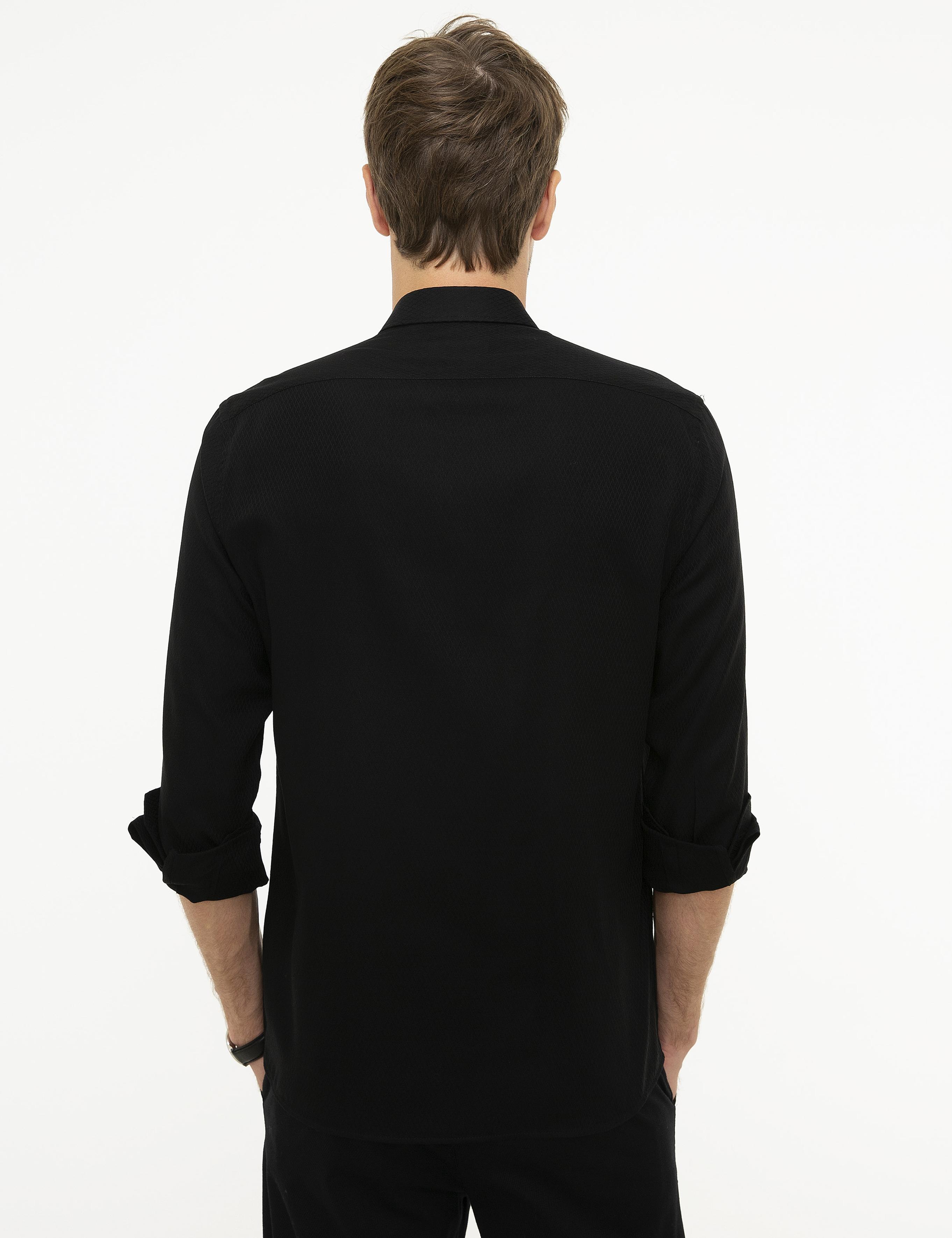 Siyah Slim Fit Gömlek