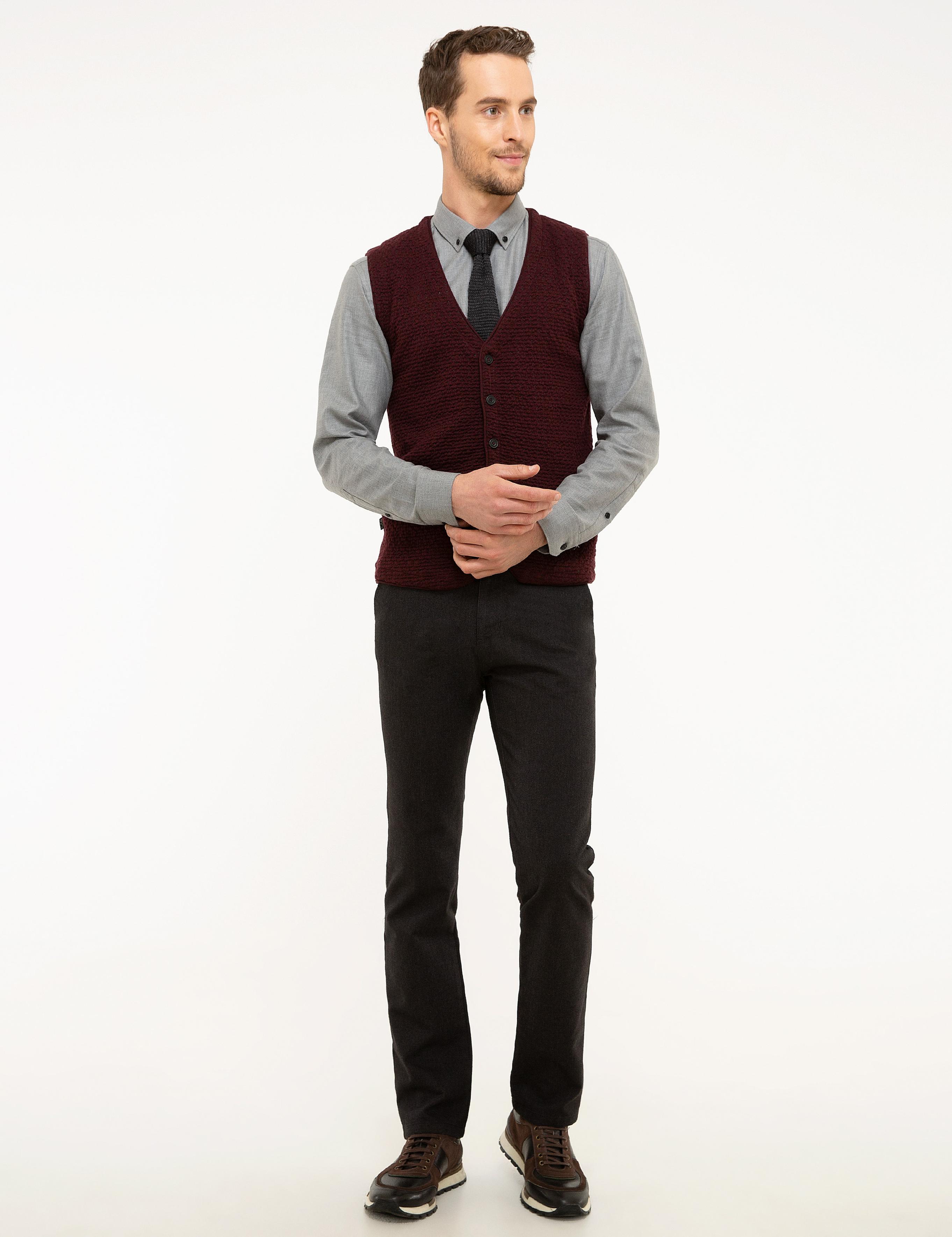 Antrasit Regular Fit Kanvas Pantolon