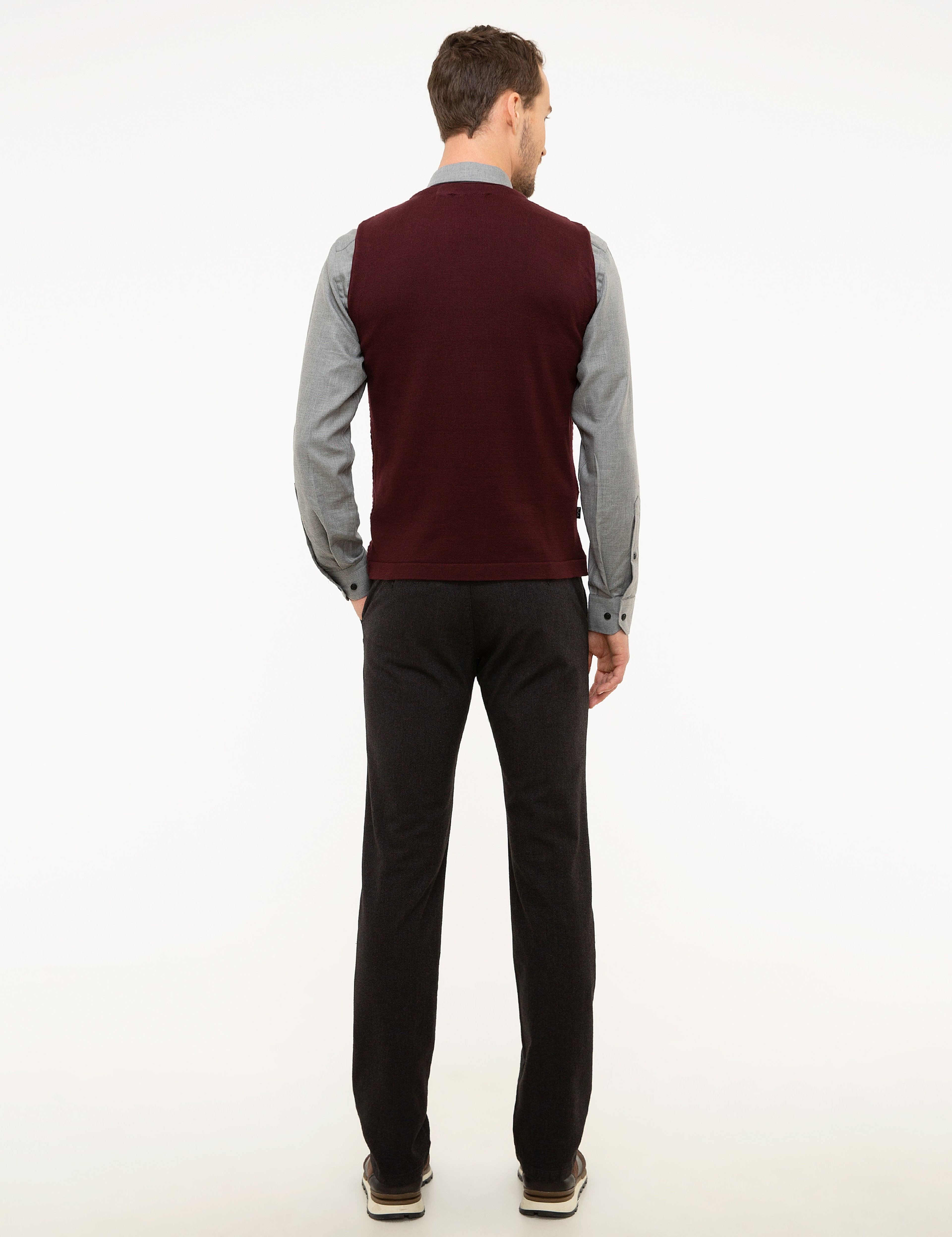 Antrasit Regular Fit Kanvas Pantolon - Image 3