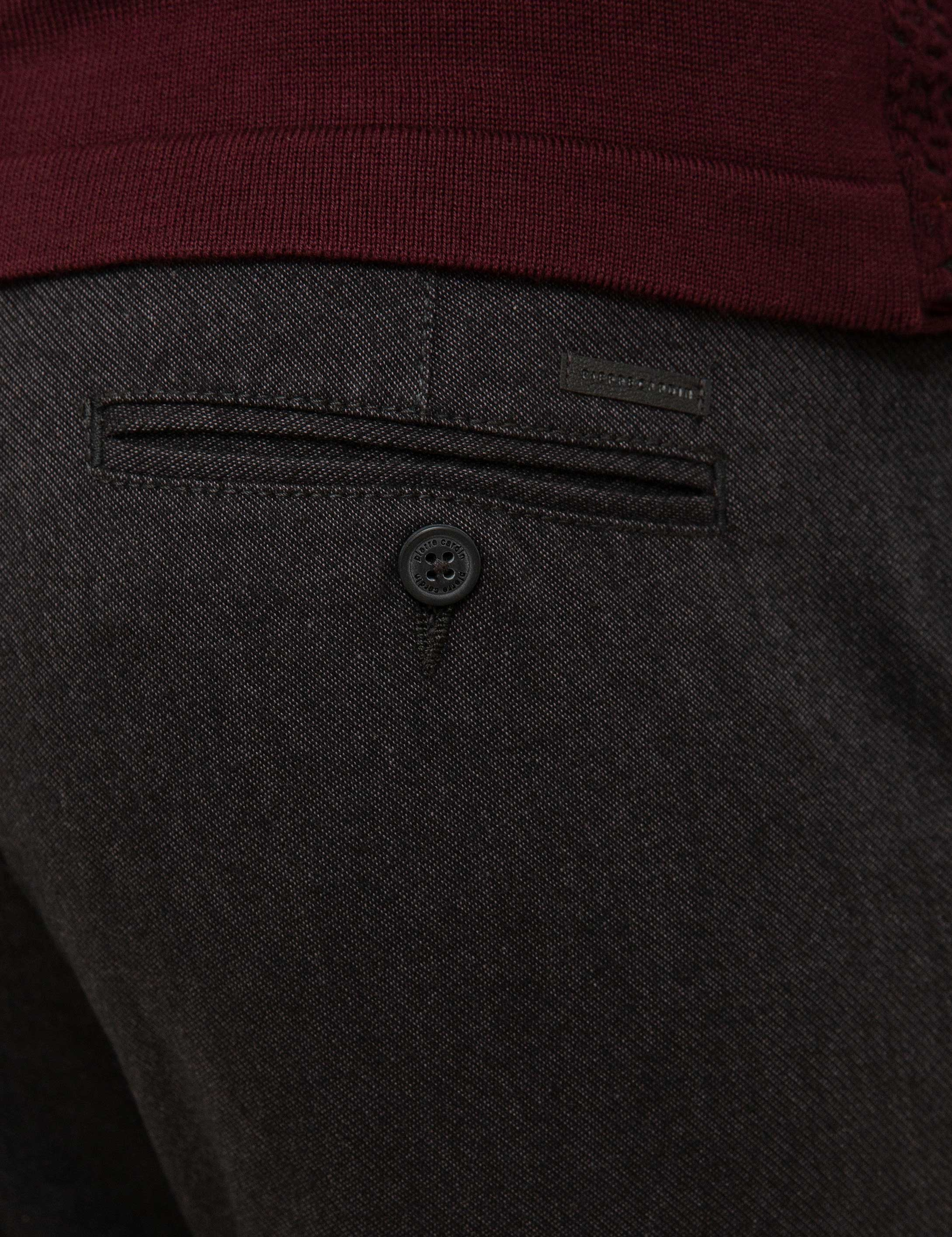 Antrasit Regular Fit Kanvas Pantolon - Image 4