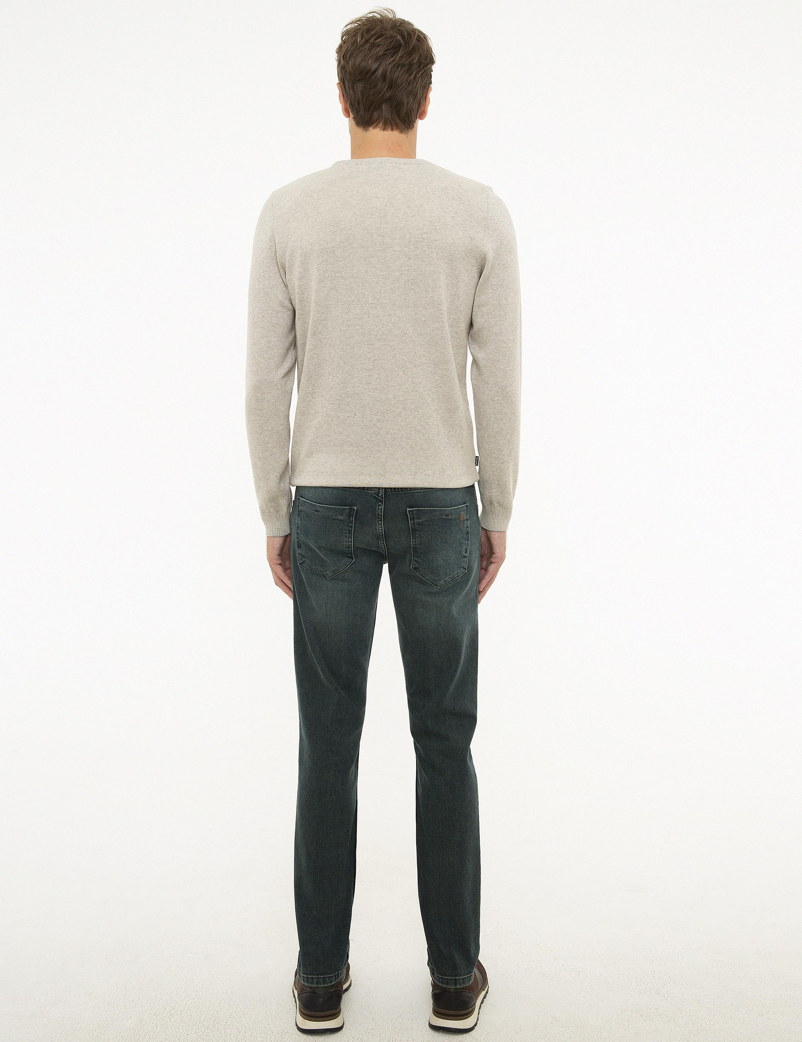 Haki Slim Fit Denim Pantolon