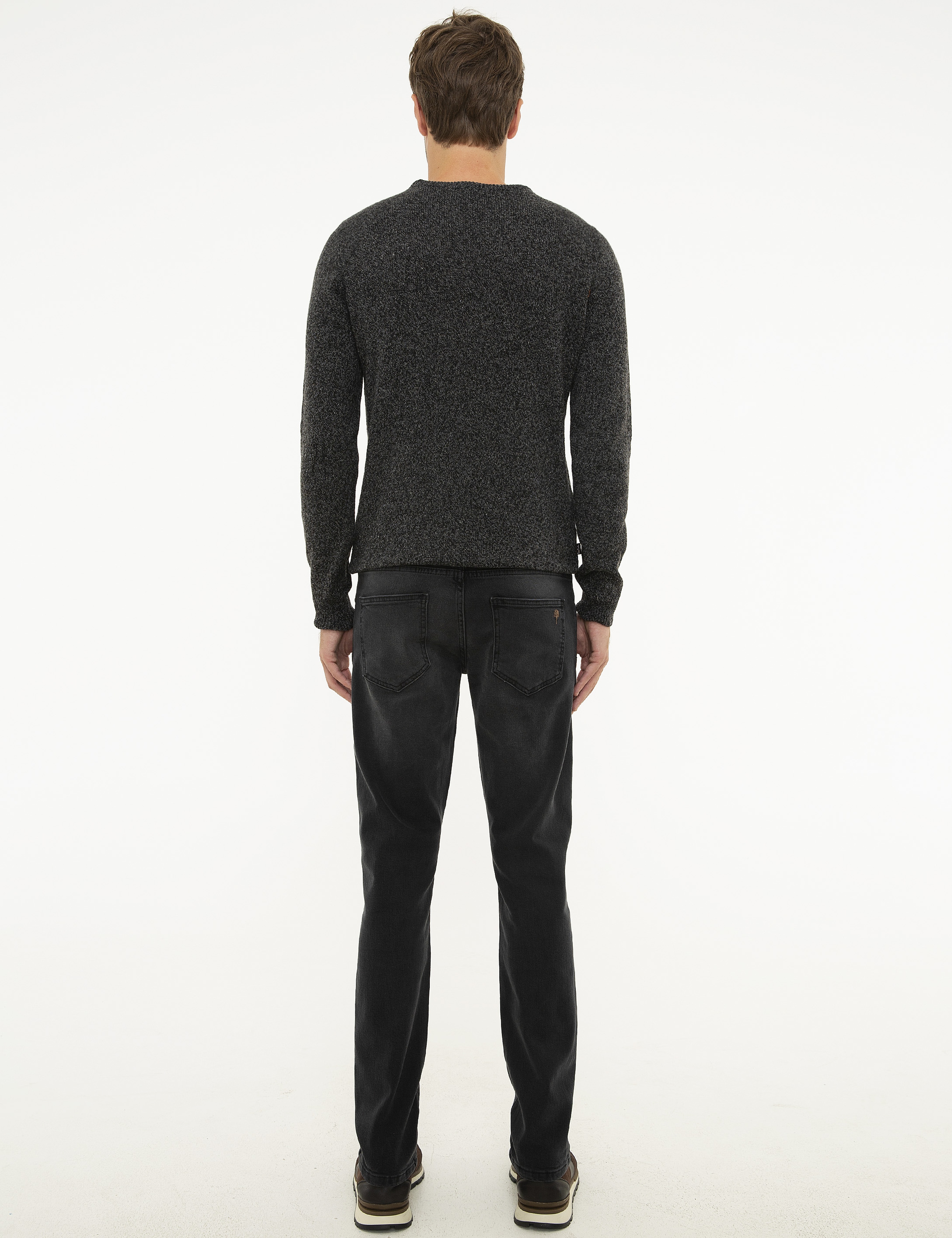 Antrasit Slim Fit Denim Pantolon