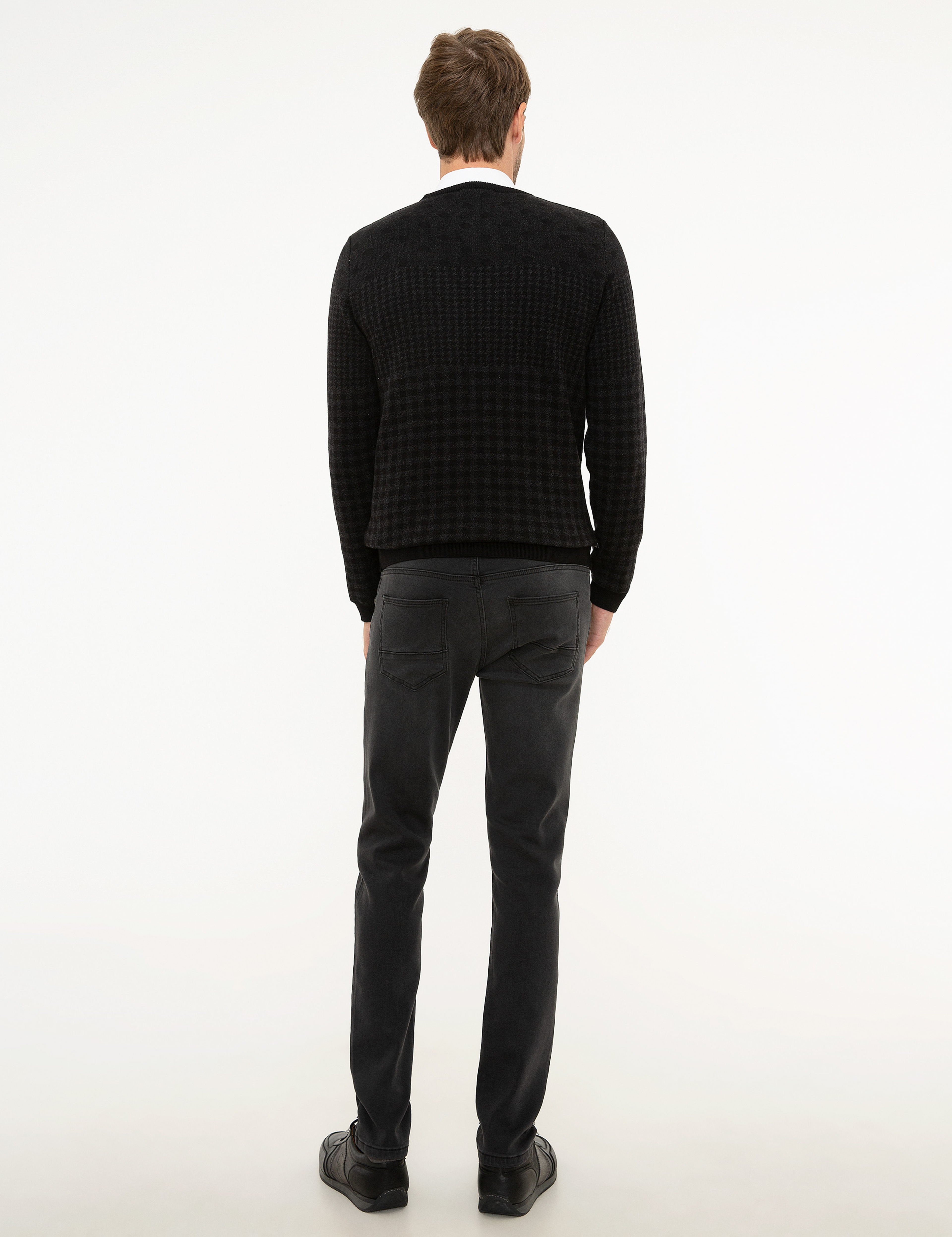 Antrasit Real Slim Fit Denim Pantolon - Image 3