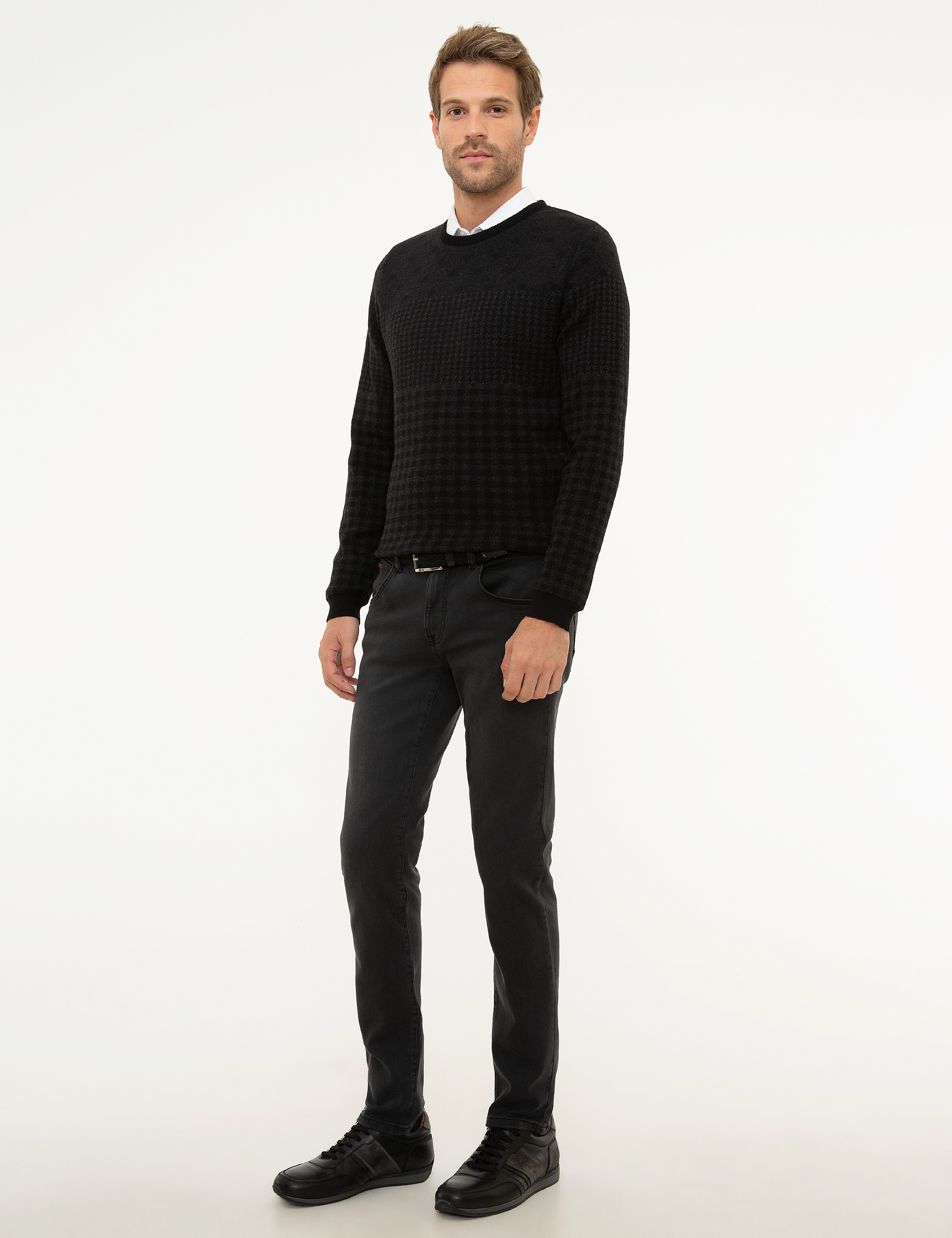 Antrasit Real Slim Fit Denim Pantolon - Image 2