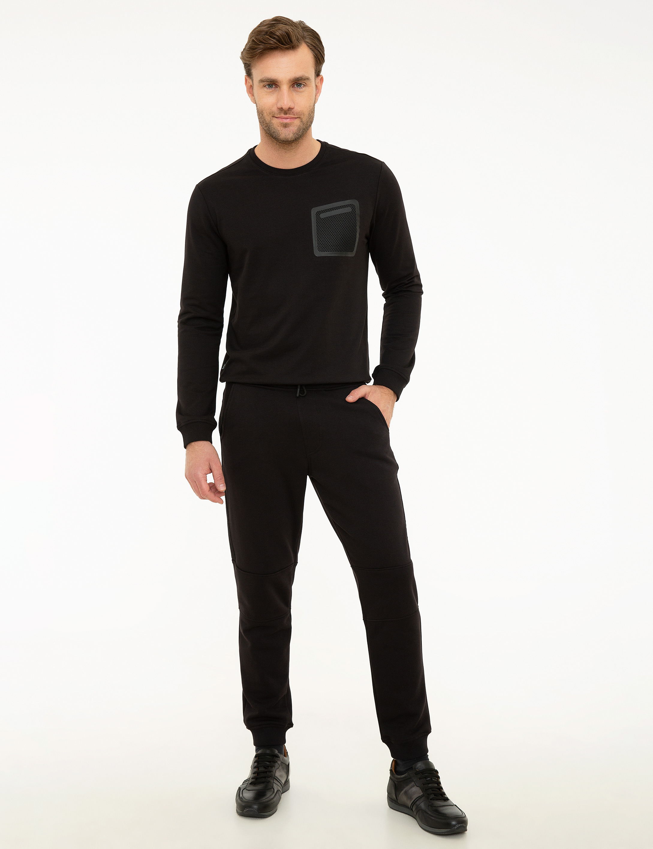 Siyah Slim Fit Sweatshirt