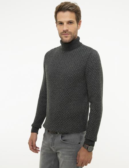 Açık Gri Slim Fit Kazak - 50213604010