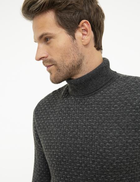 Açık Gri Slim Fit Kazak - 50213604010