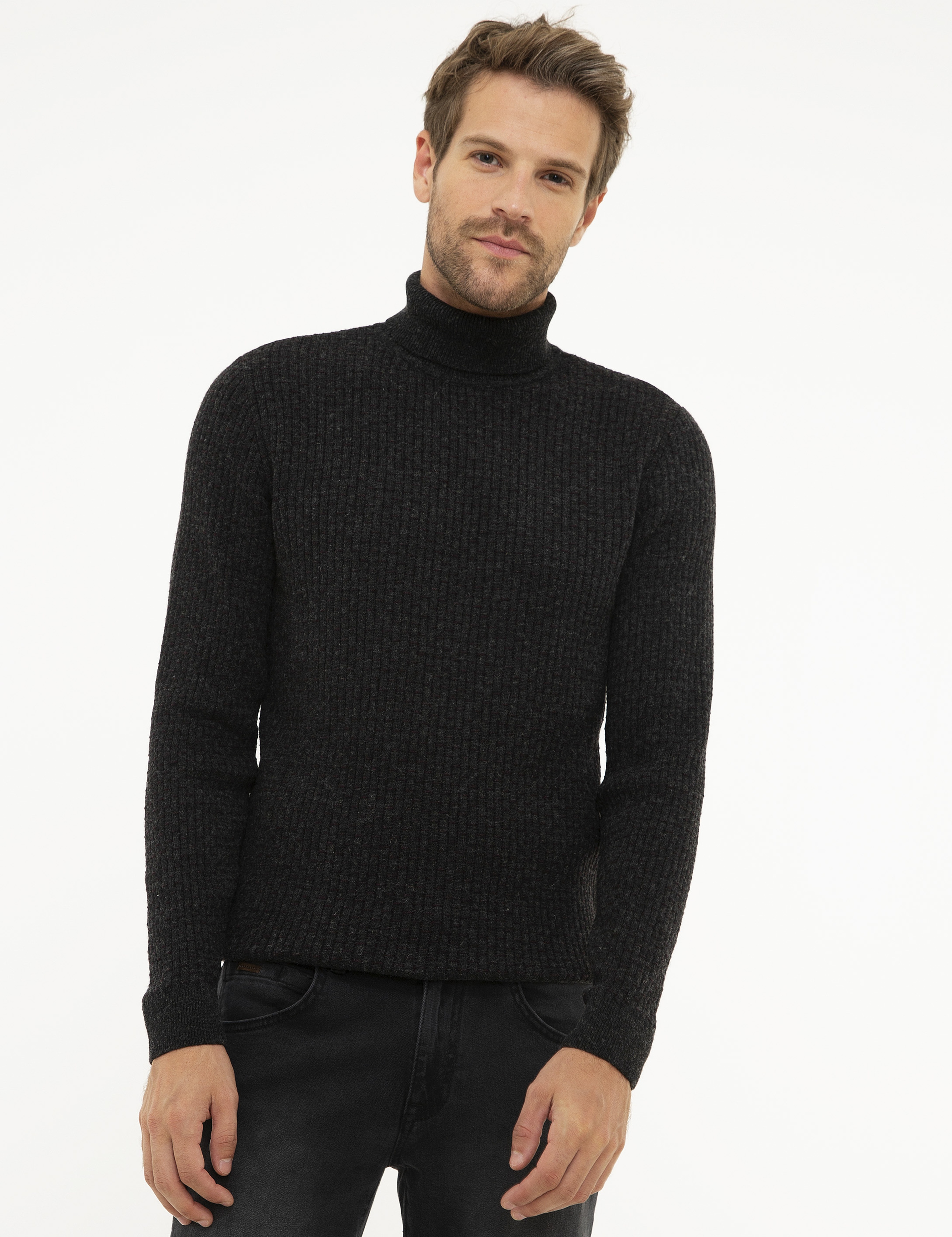 Füme Slim Fit Triko Kazak - Image 1
