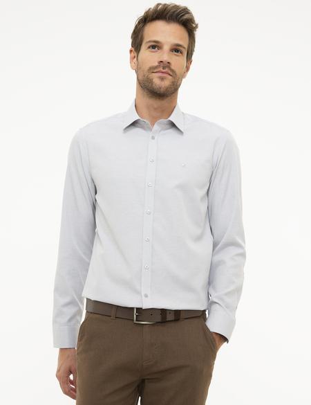 Gri Slim Fit Gömlek - 50213649005