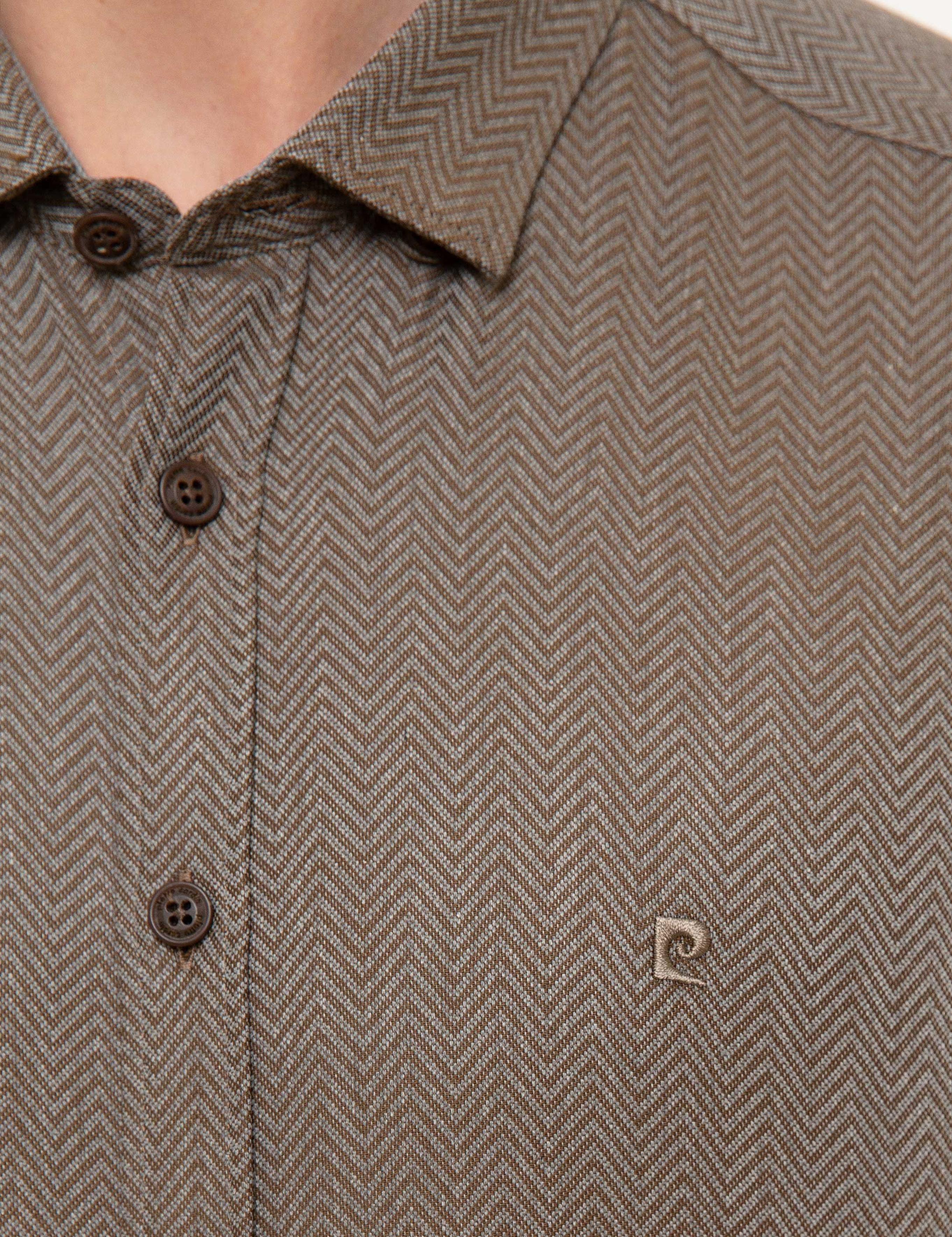 Kahverengi Slim Fit Gömlek