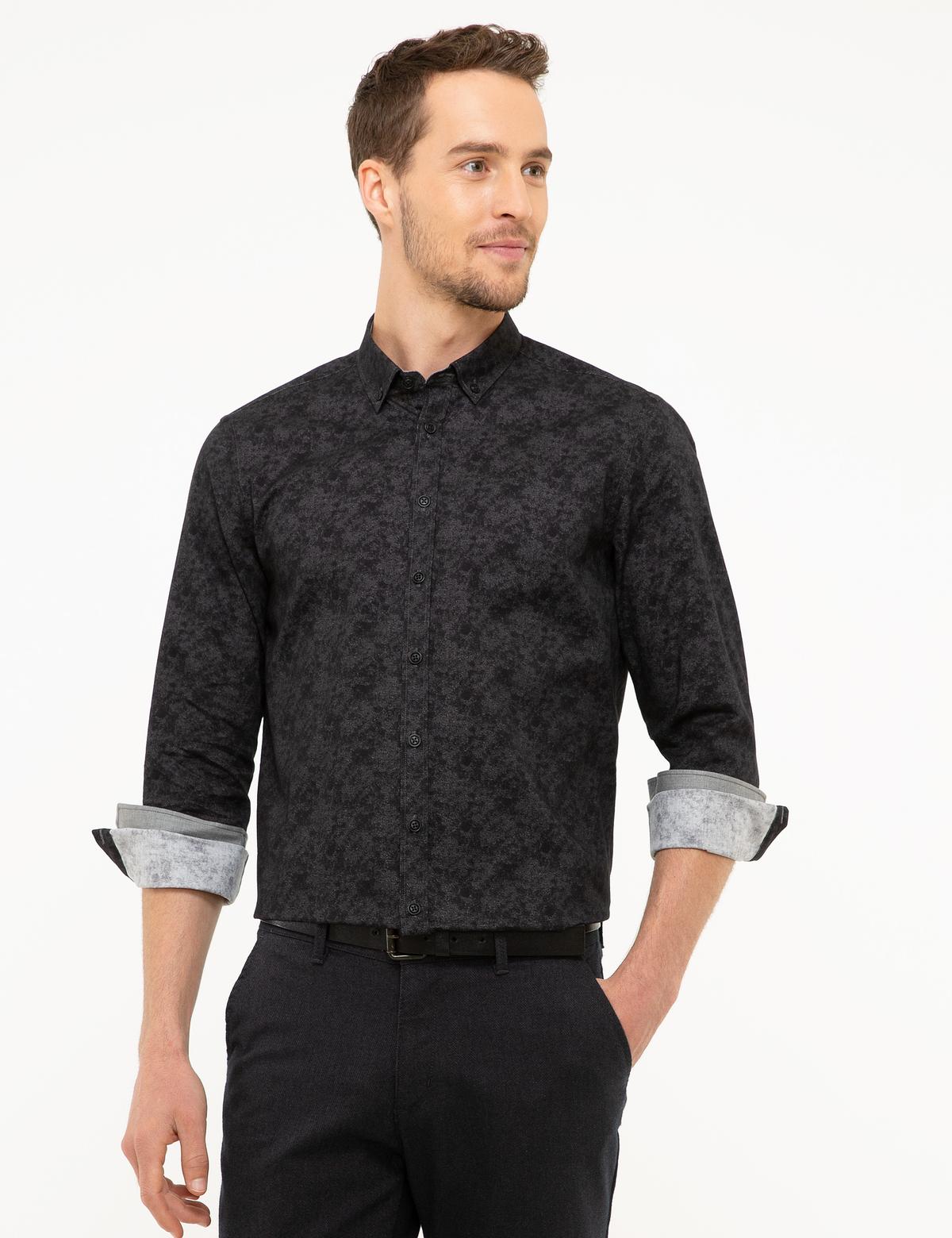 Siyah Slim Fit Gömlek