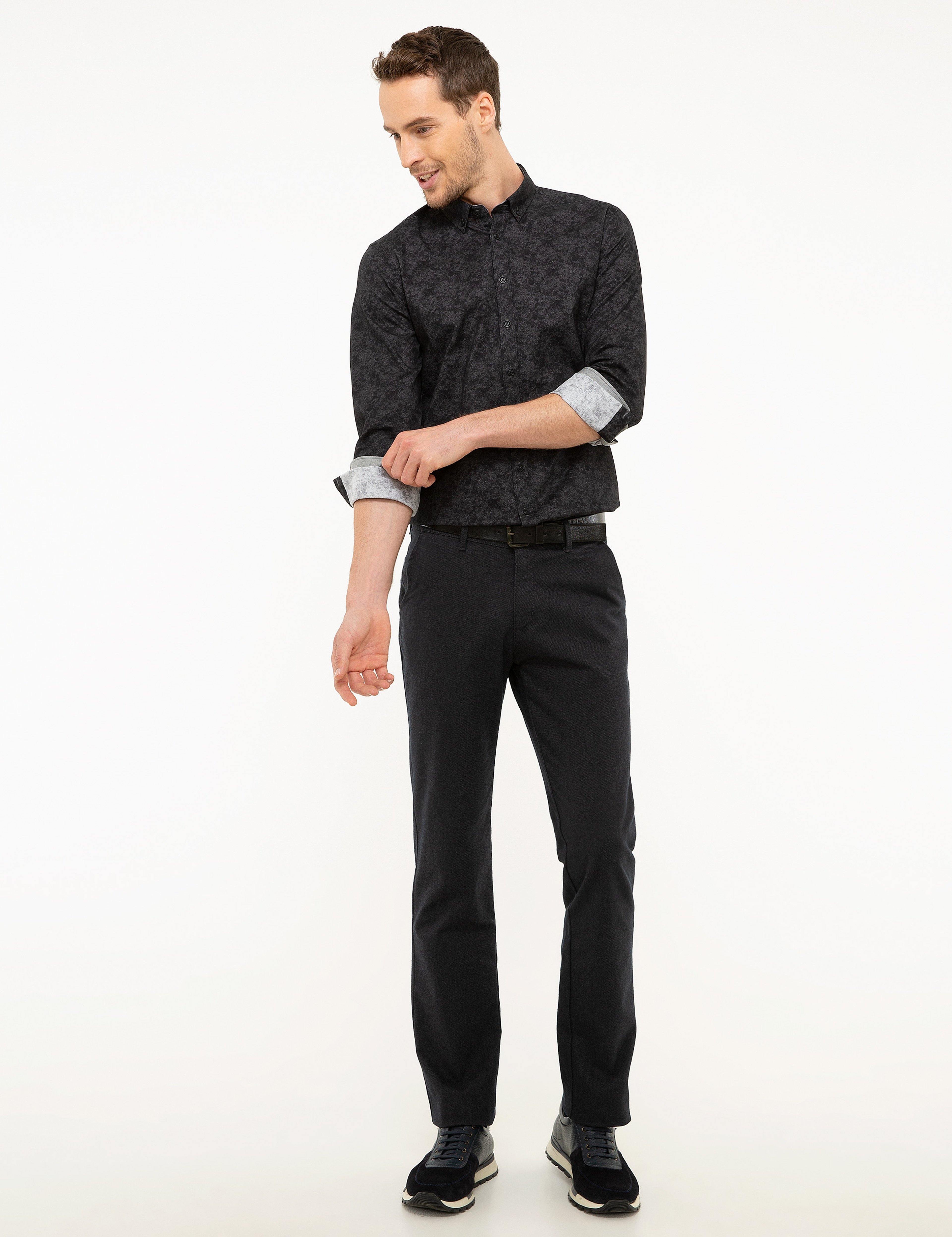 Siyah Slim Fit Gömlek - Image 4