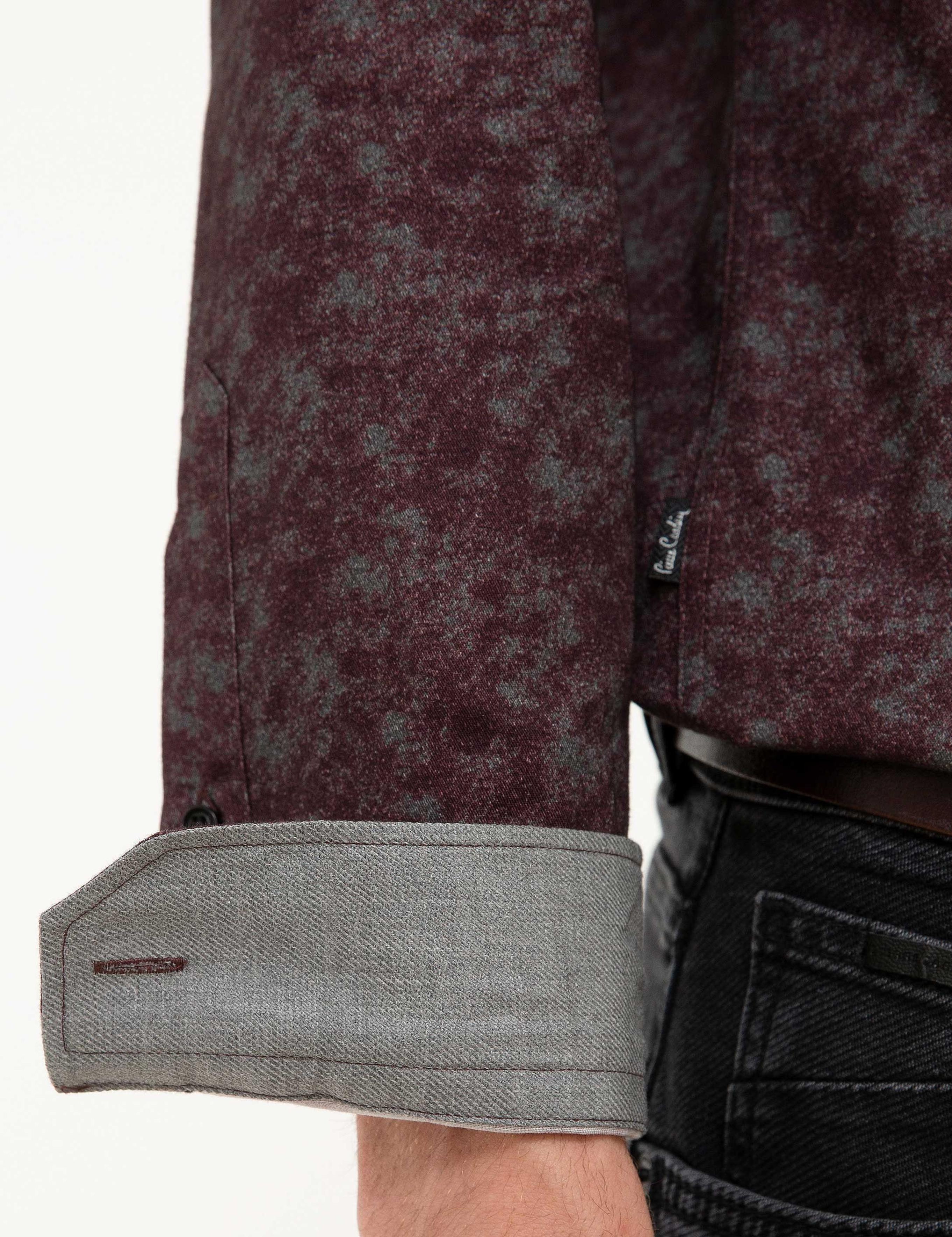 Bordo Slim Fit Gömlek