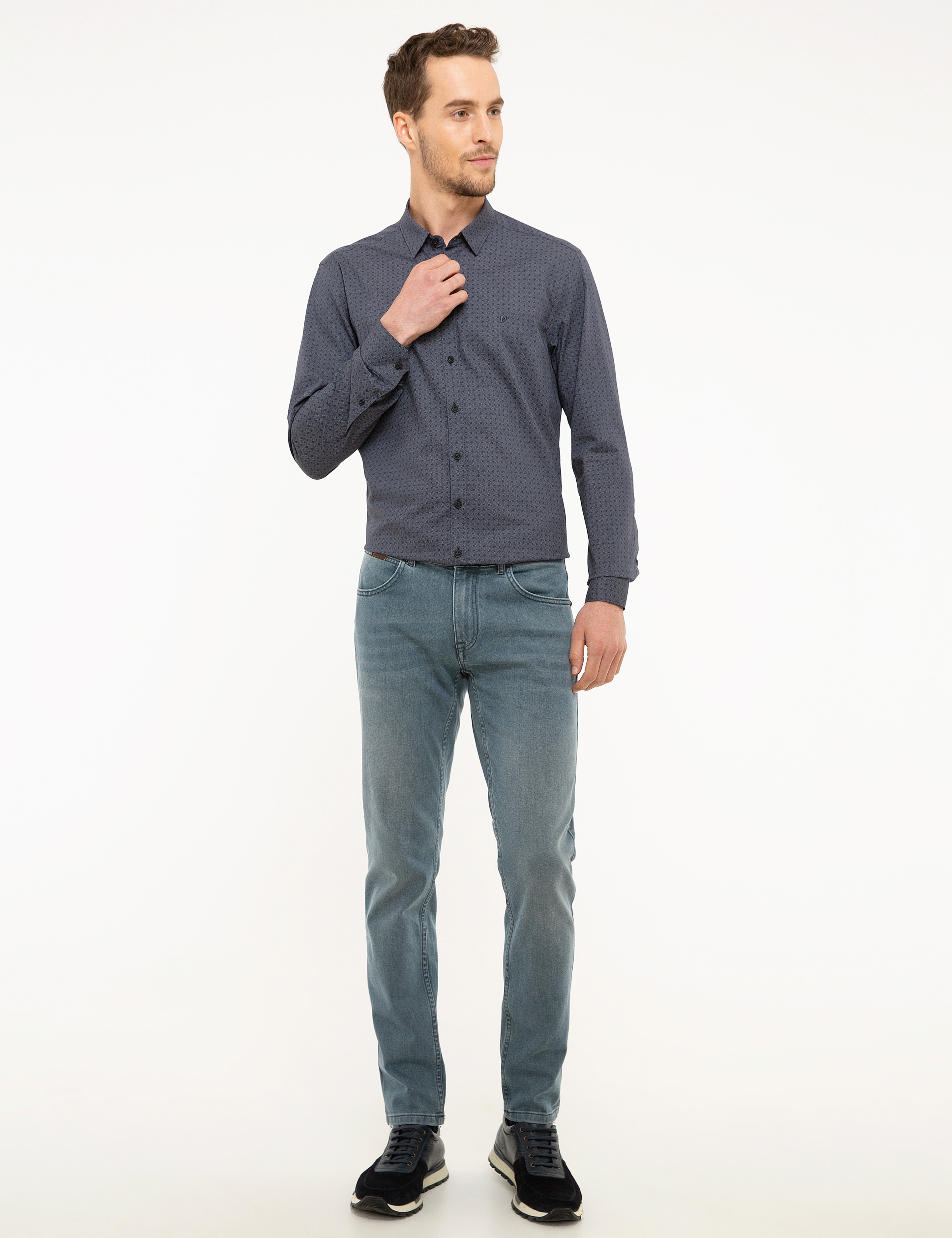 Antrasit Gri Slim Fit Gömlek