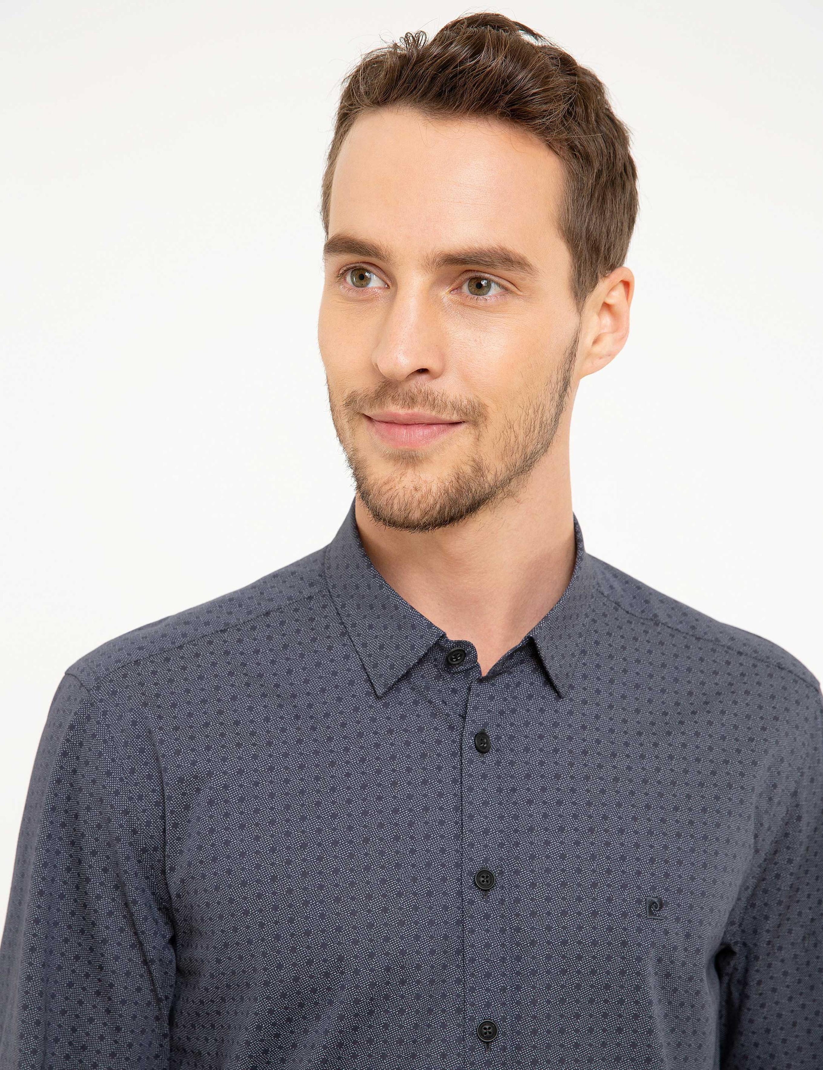 Antrasit Gri Slim Fit Gömlek