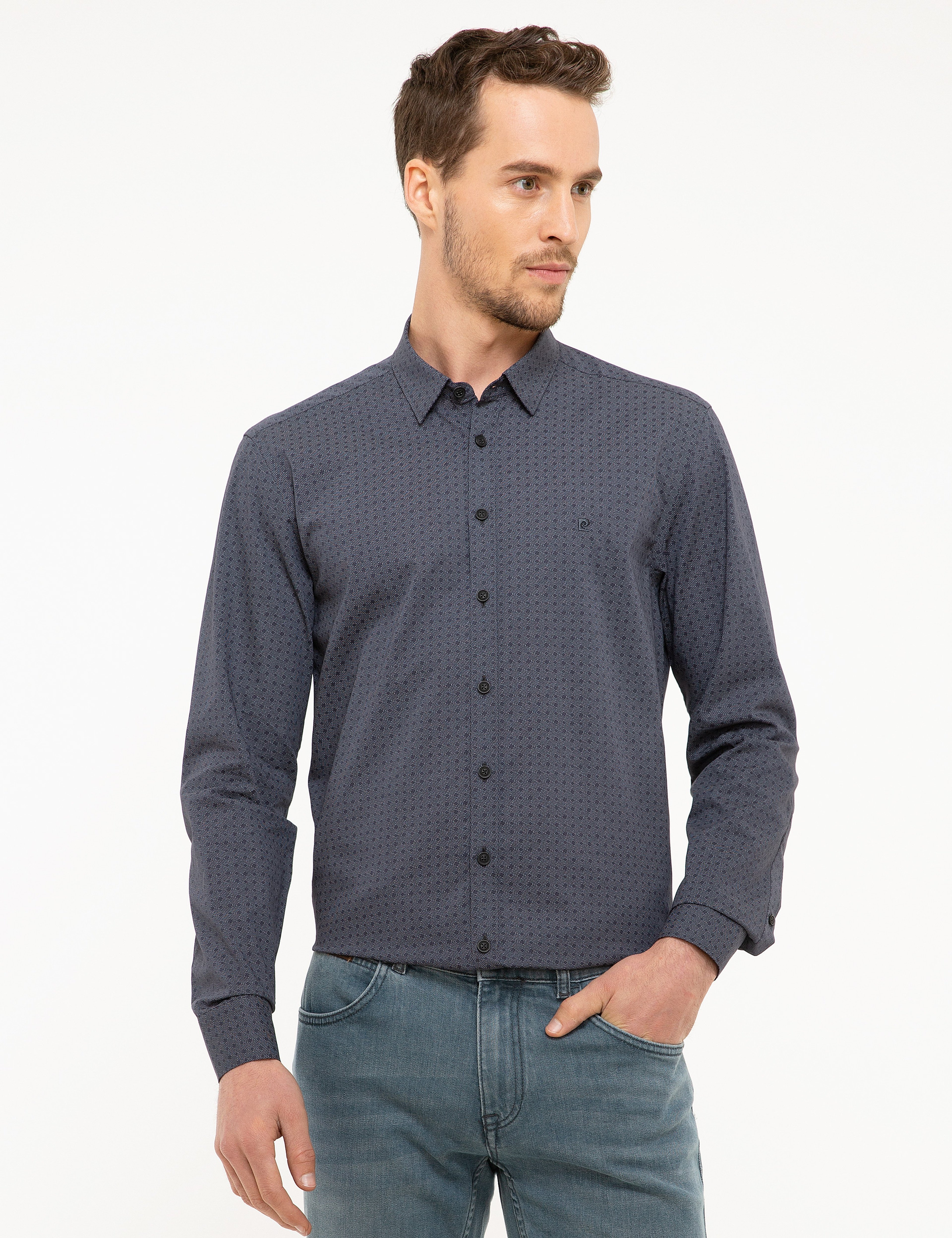 Antrasit Gri Slim Fit Gömlek - Image 2