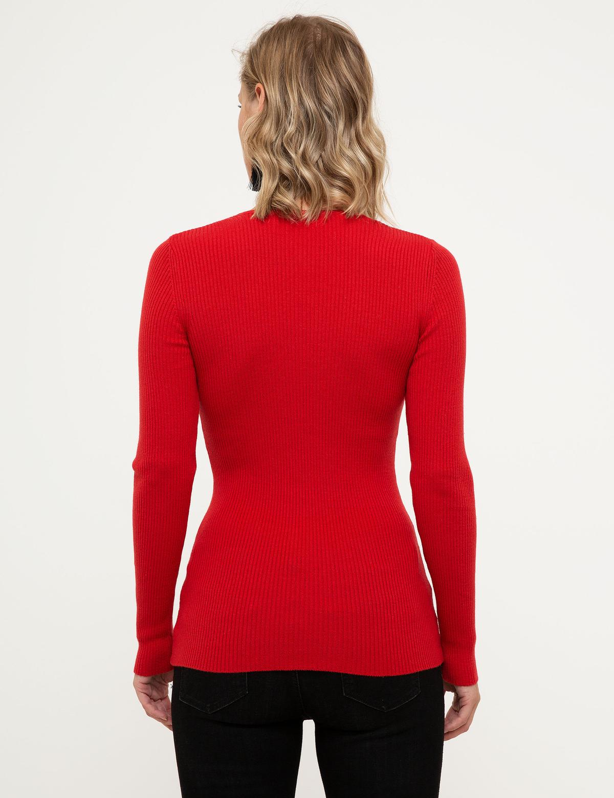 Kırmızı Slim Fit Kazak - 50210380083