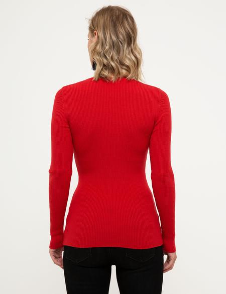 Kırmızı Slim Fit Kazak - 50210380083