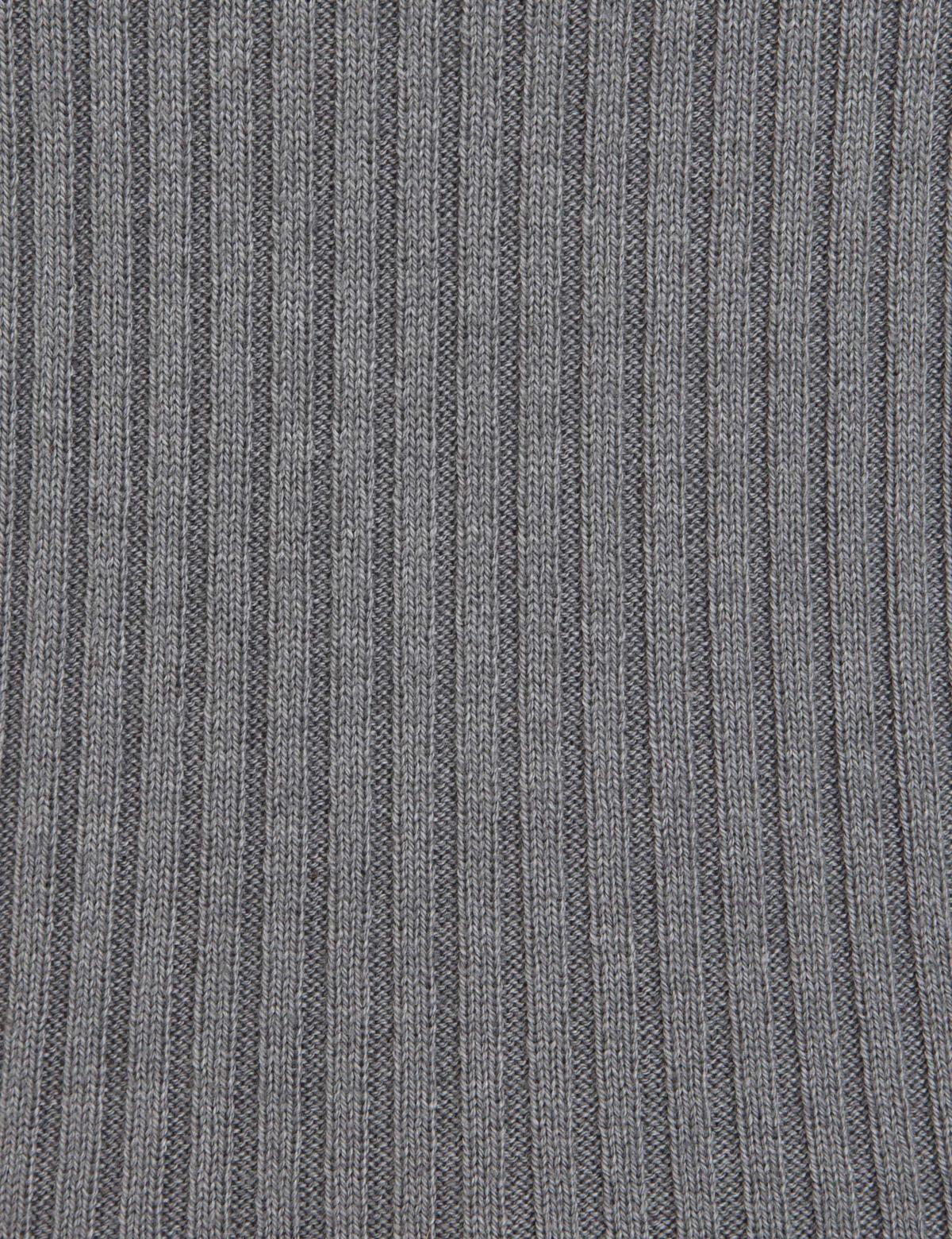 Gri Slim Fit Balıkçı Yaka Triko Kazak - 50210396003