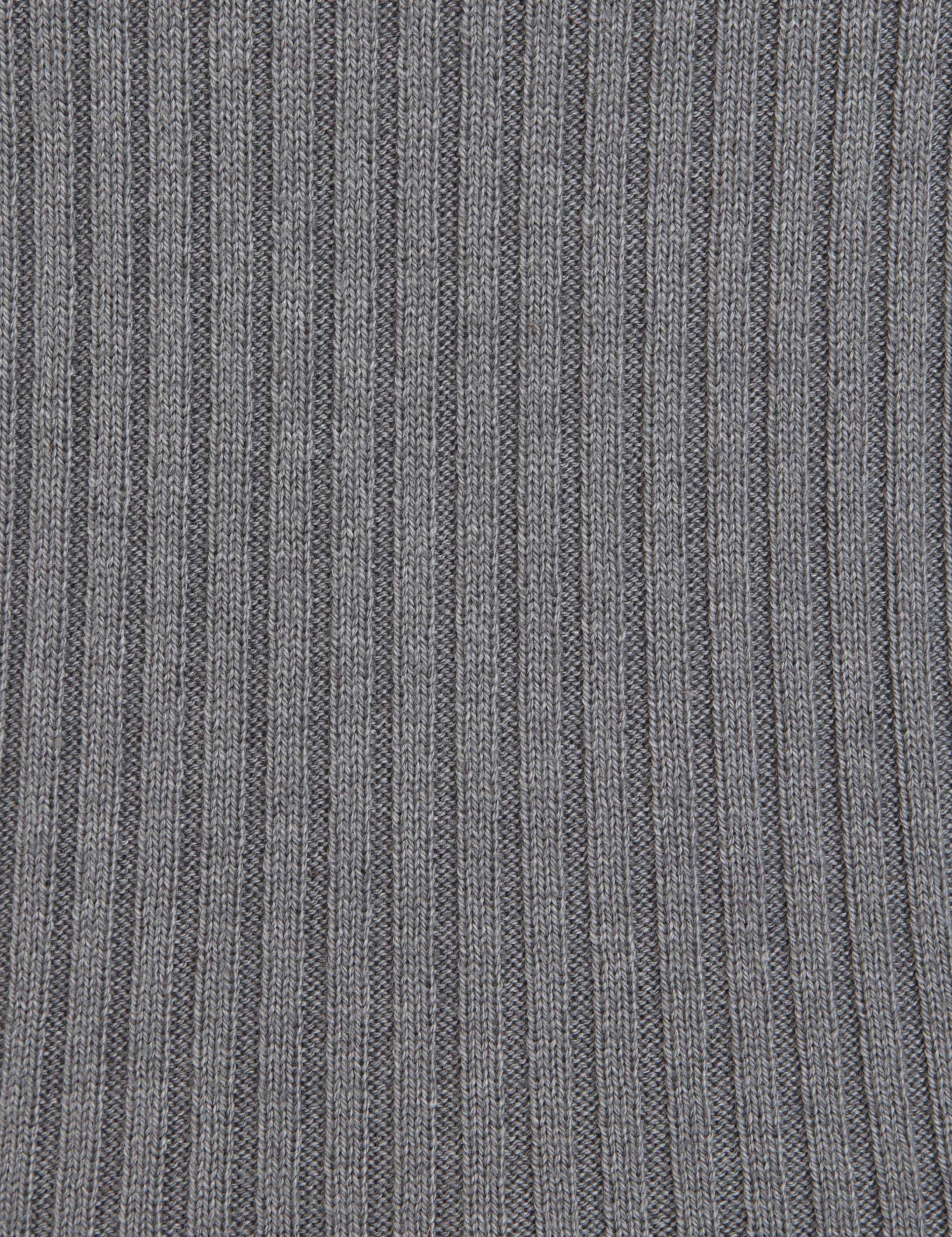 Gri Slim Fit Balıkçı Yaka Triko Kazak