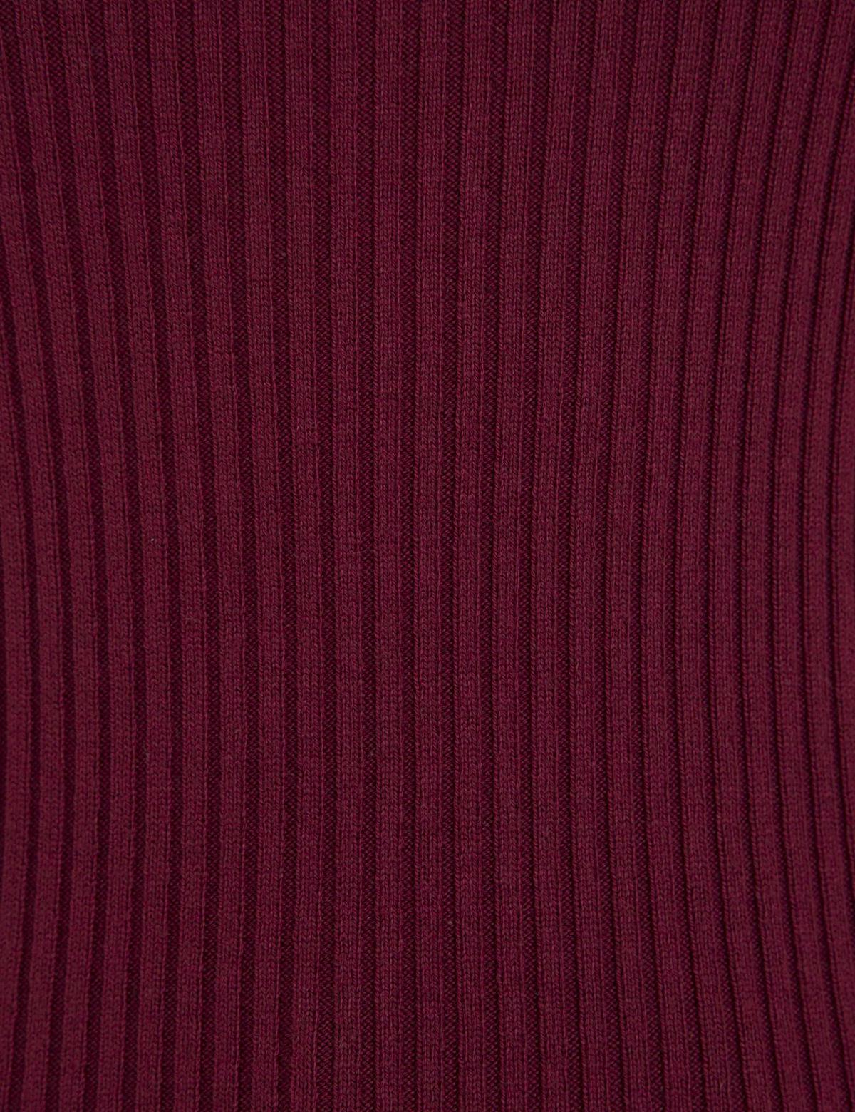 Bordo Slim Fit Balıkçı Yaka Triko Kazak - 50210396008