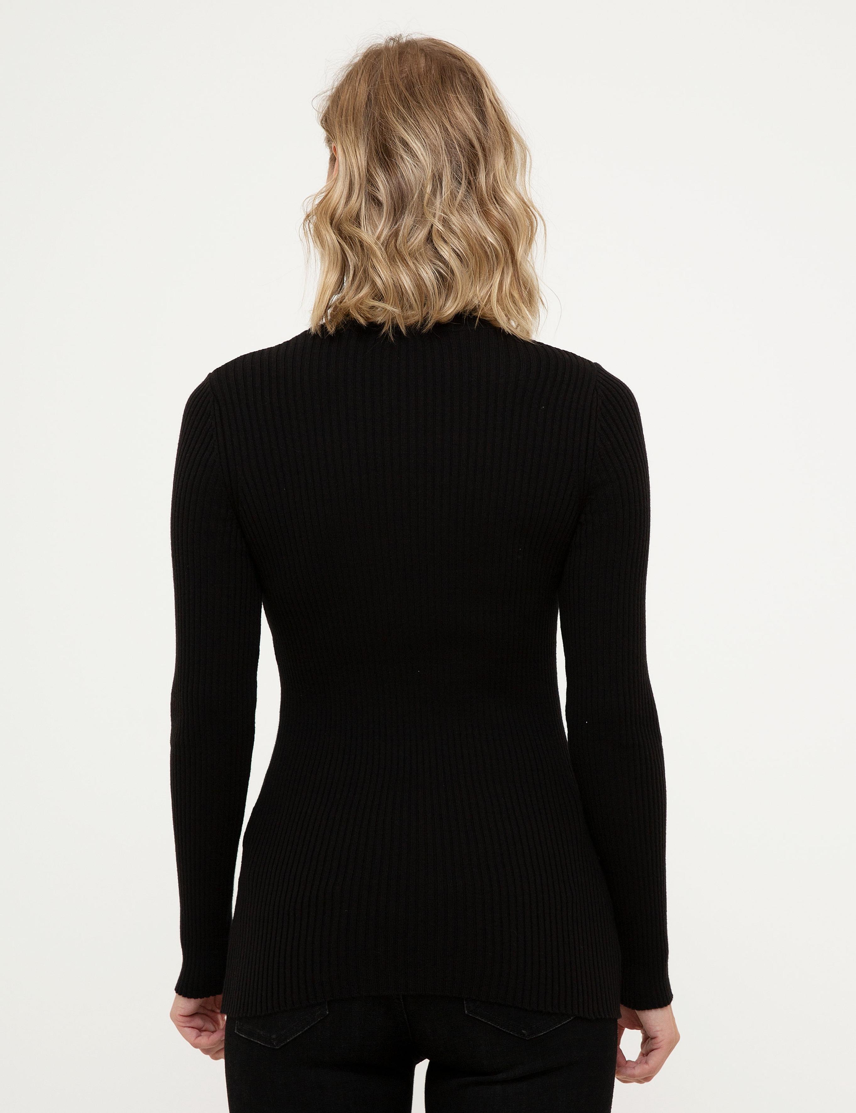 Siyah Slim Fit Kazak